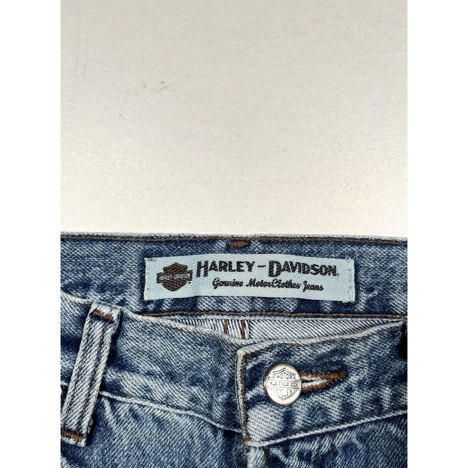 Harley Davidson Harley-Davidson Jeans Mens 34x30 Blue Medium Wash Denim Regular Straight Leg Size US 34 / EU 50 - 4 Thumbnail