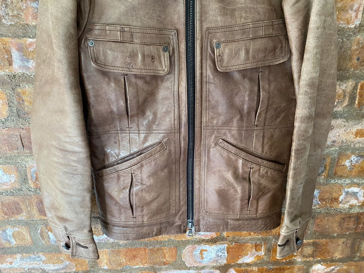 14th Addiction 2000s Vertrex Leather patina RIRI Zipper jacket Size US S / EU 44-46 / 1 - 4 Thumbnail