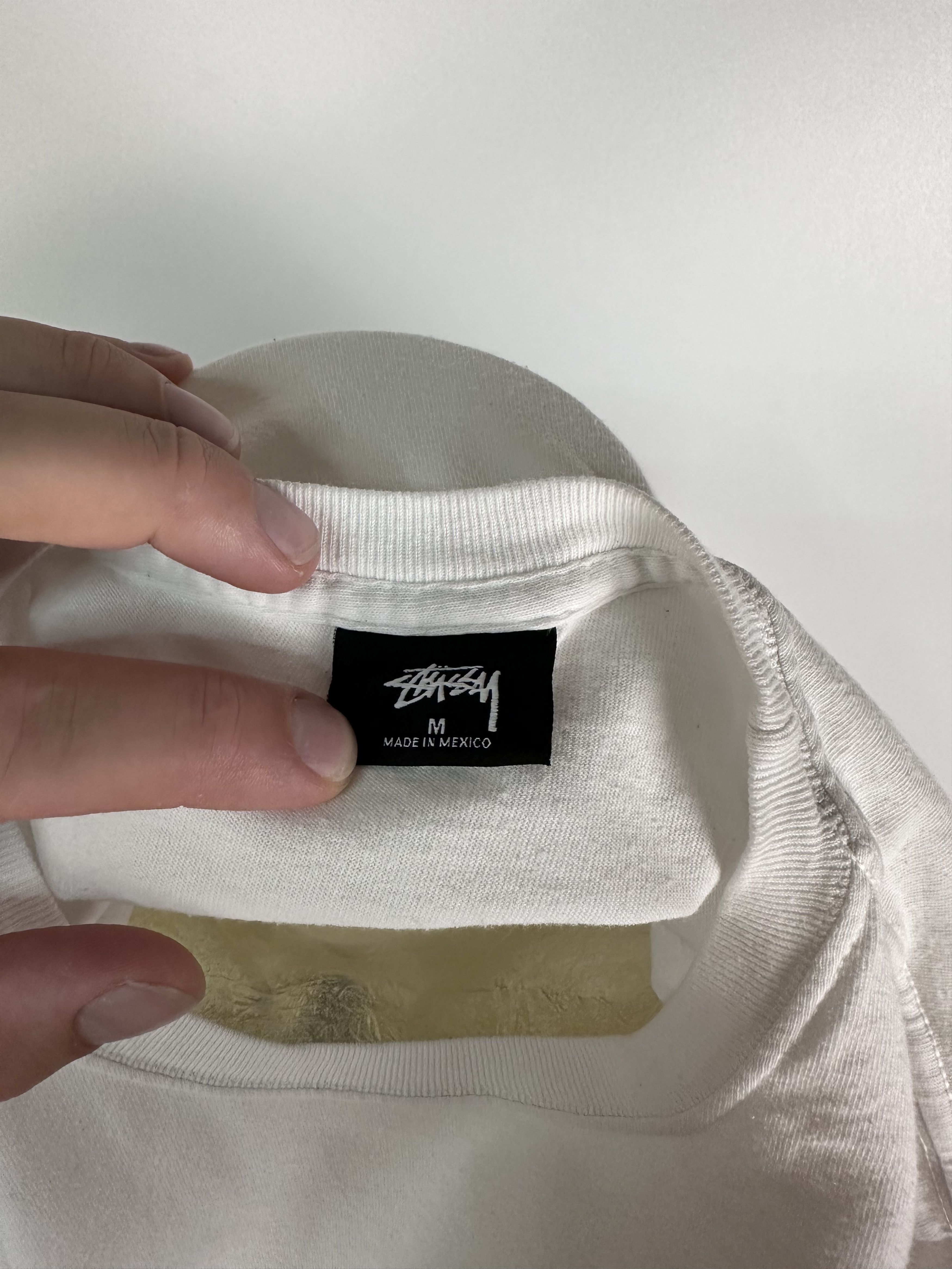 Stussy × Vintage Stussy Top Form Design Tee Shirt White Short Sleeve Size M Size US M / EU 48-50 / 2 - 9 Thumbnail