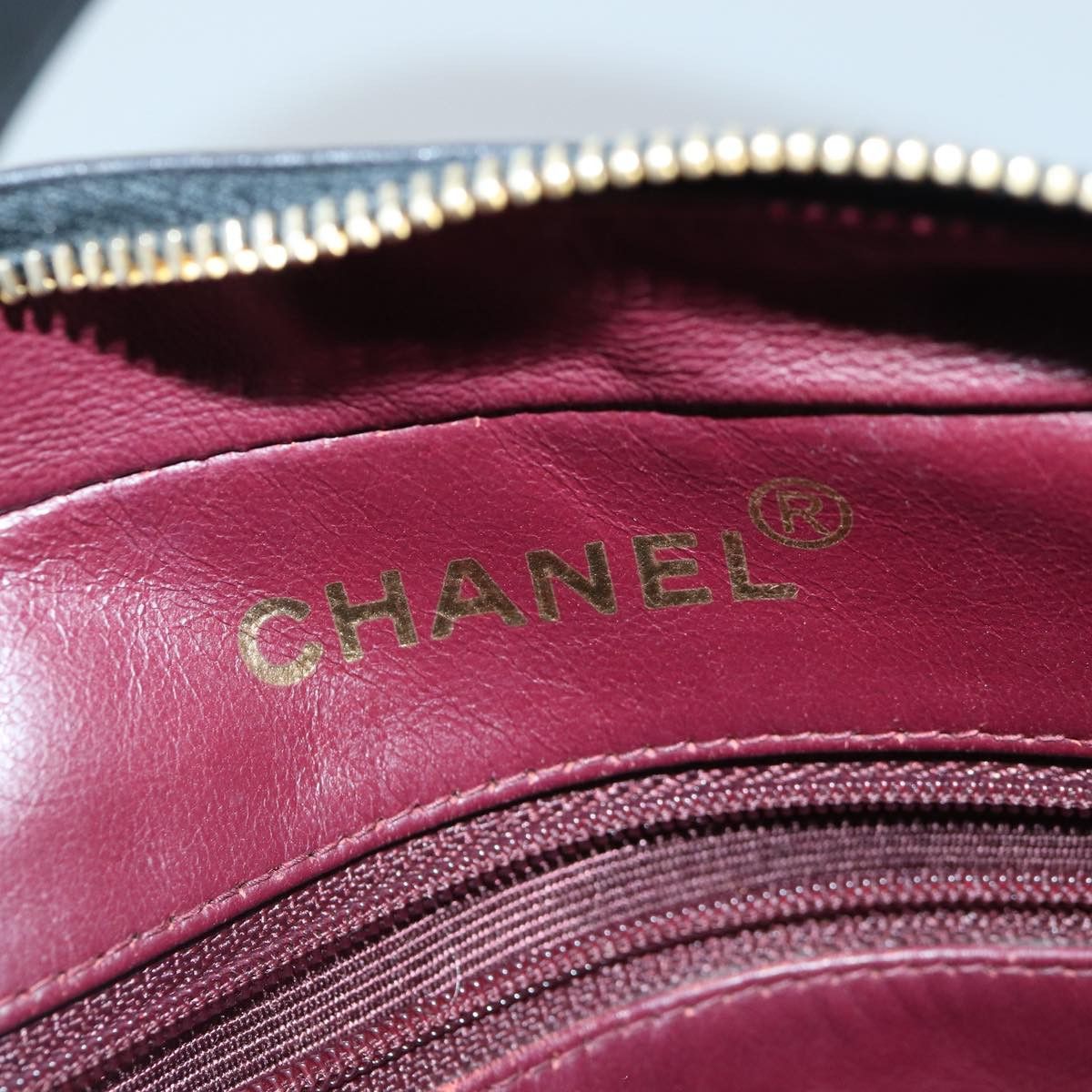 Chanel CHANEL Matelasse Coco Mark Hand Bag Lamb Skin Black Gold CC Size ONE SIZE - 14 Thumbnail