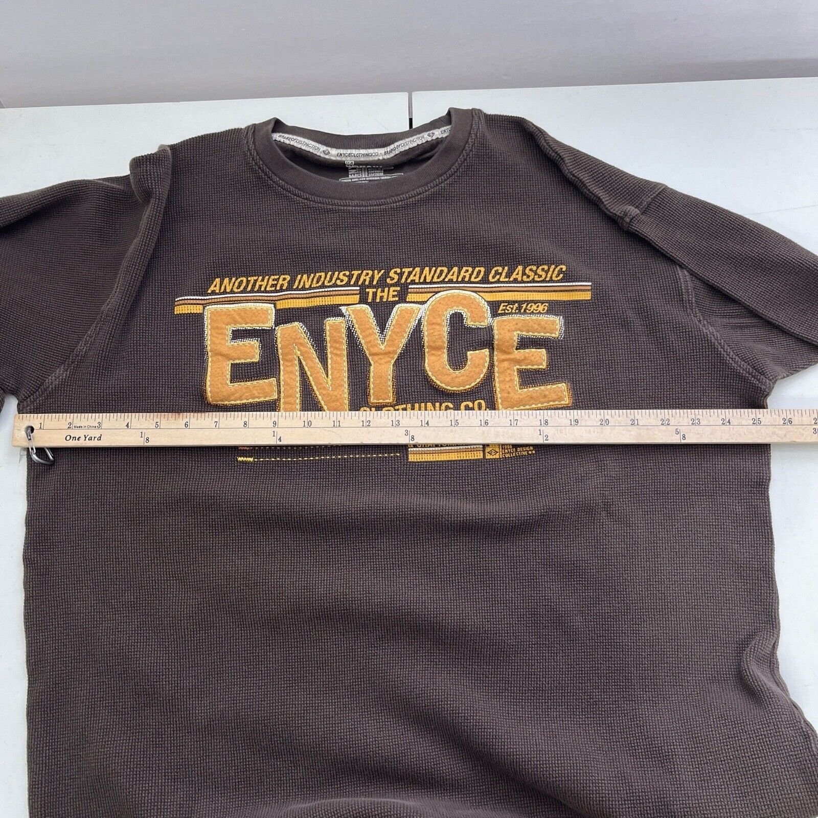 Enyce Y2K Enyce Waffle Thermal Long Sleeve Shirt 3XL Grunge Skater Size US XXL / EU 58 / 5 - 10 Thumbnail