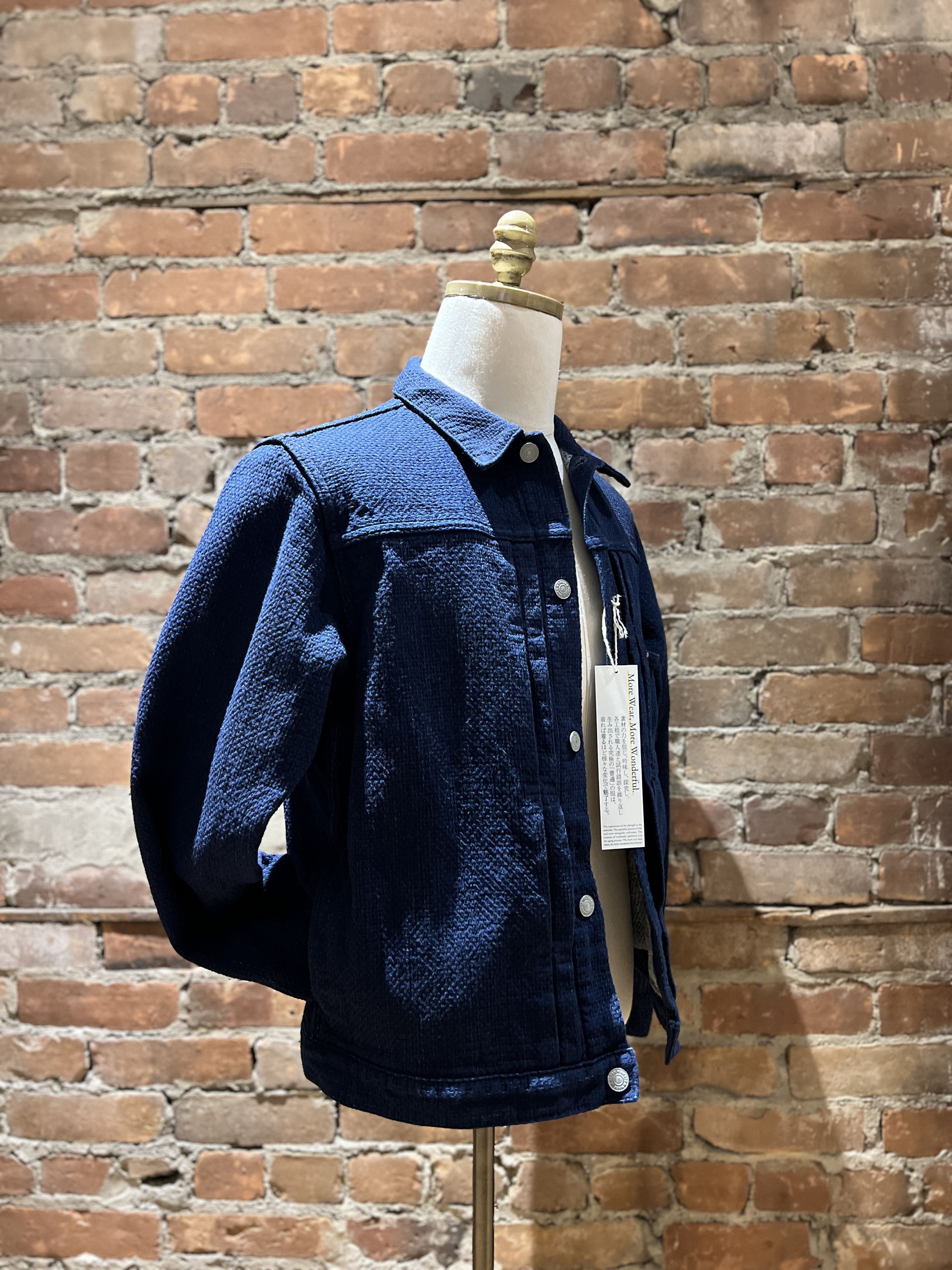 Other Omoto Denim 3121 15oz Ori-Sashi Sashiko Type 1 Jacket Size US M / EU 48-50 / 2 - 3 Thumbnail