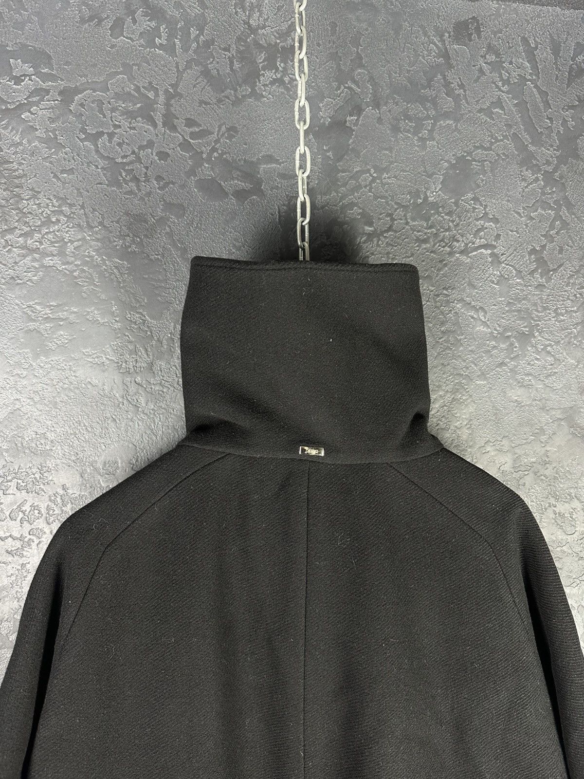 Herno × Vintage HERNO Vintage Women’s Black Short Sleeve Overcoat Designer Size L / US 10 / IT 46 - 6 Thumbnail