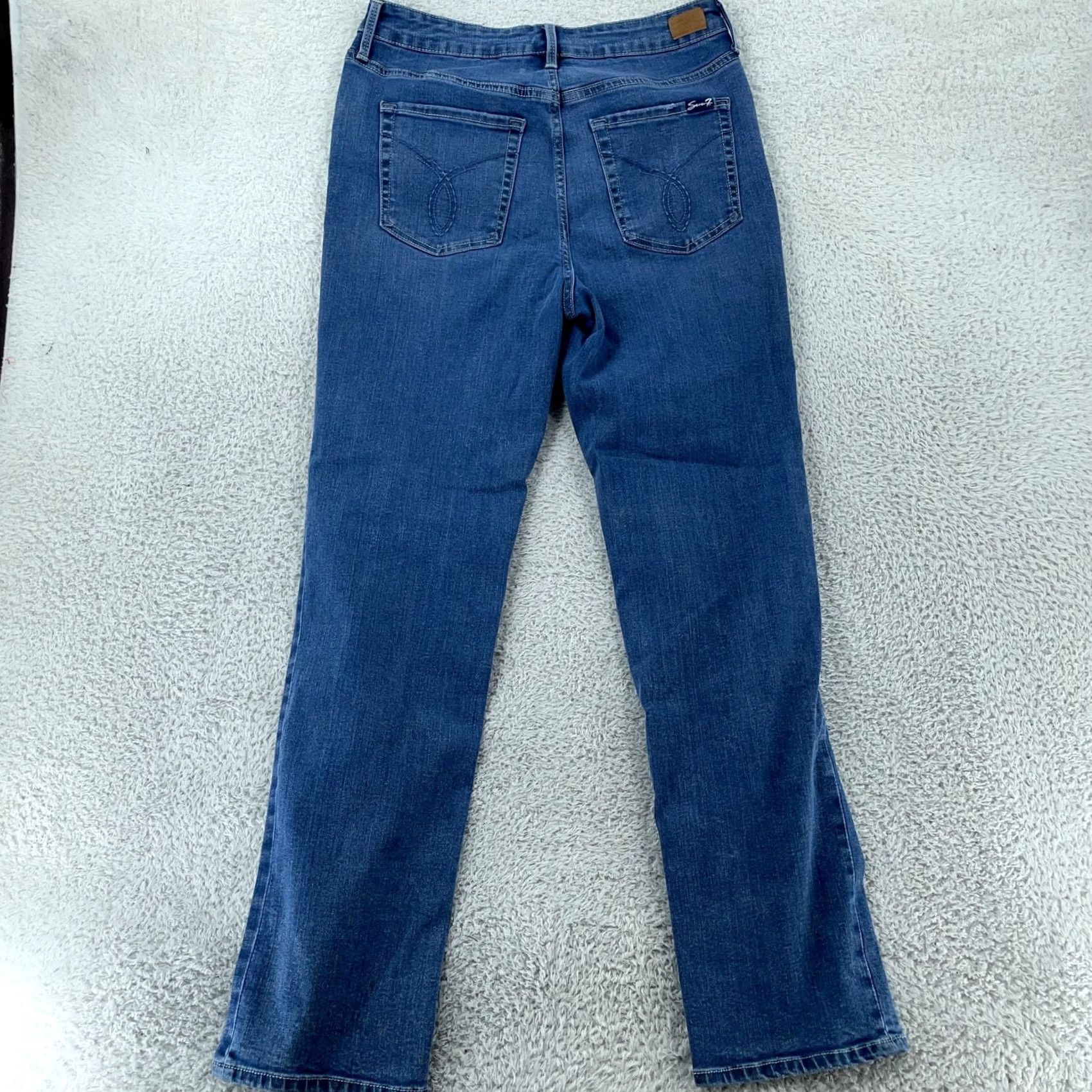 Vintage VINTAGE Seven7 Jeans High Rise Straight Womens 8 Stretch Denim 30x29 Blue 90s Womens Jeans Size 30" / US 8 / IT 44 - 3 Thumbnail