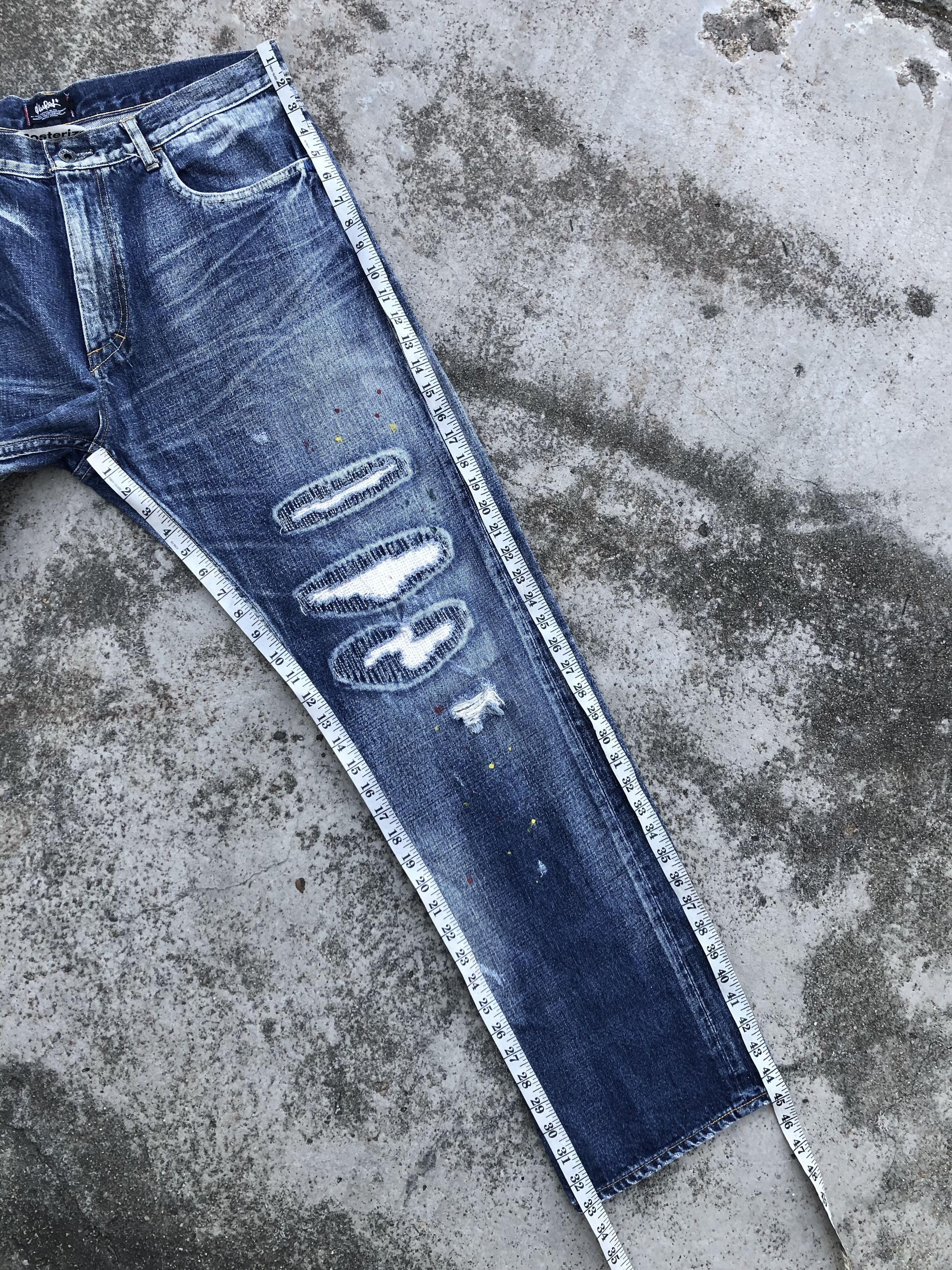 Japanese Brand PAINTED POSTERIZE DISTRESSED DENIM Size US 36 / EU 52 - 10 Thumbnail