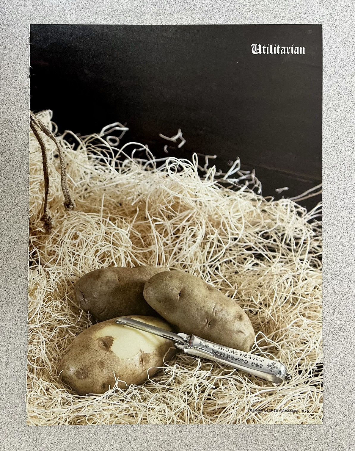 Chrome Hearts × Japanese Brand × Vintage Chrome Hearts potato peeler 8x11 magazine cutout Poster Size ONE SIZE - 1 Thumbnail