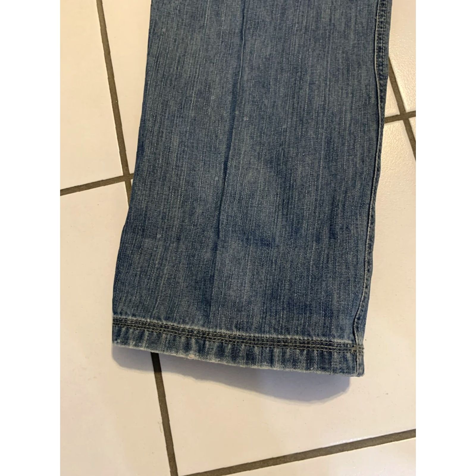 Vintage Eight 732 Men's Size 44x34 Blue Denim Jeans Casual Hip Hop Embroidered Pockets Size US 34 / EU 50 - 6 Thumbnail