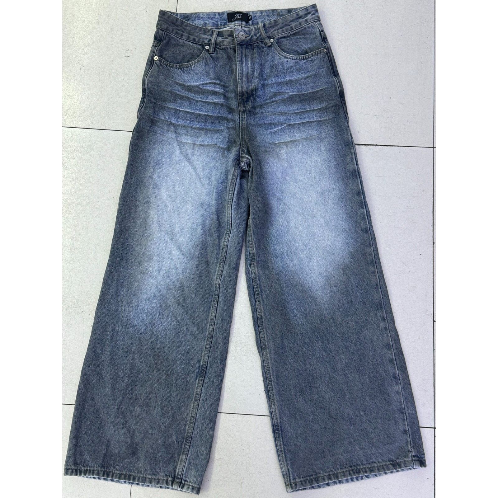 Other Vintage Faded Wide-leg Baggy Blue Denim Jeans size 30 Size US 30 / EU 46 - 2 Thumbnail