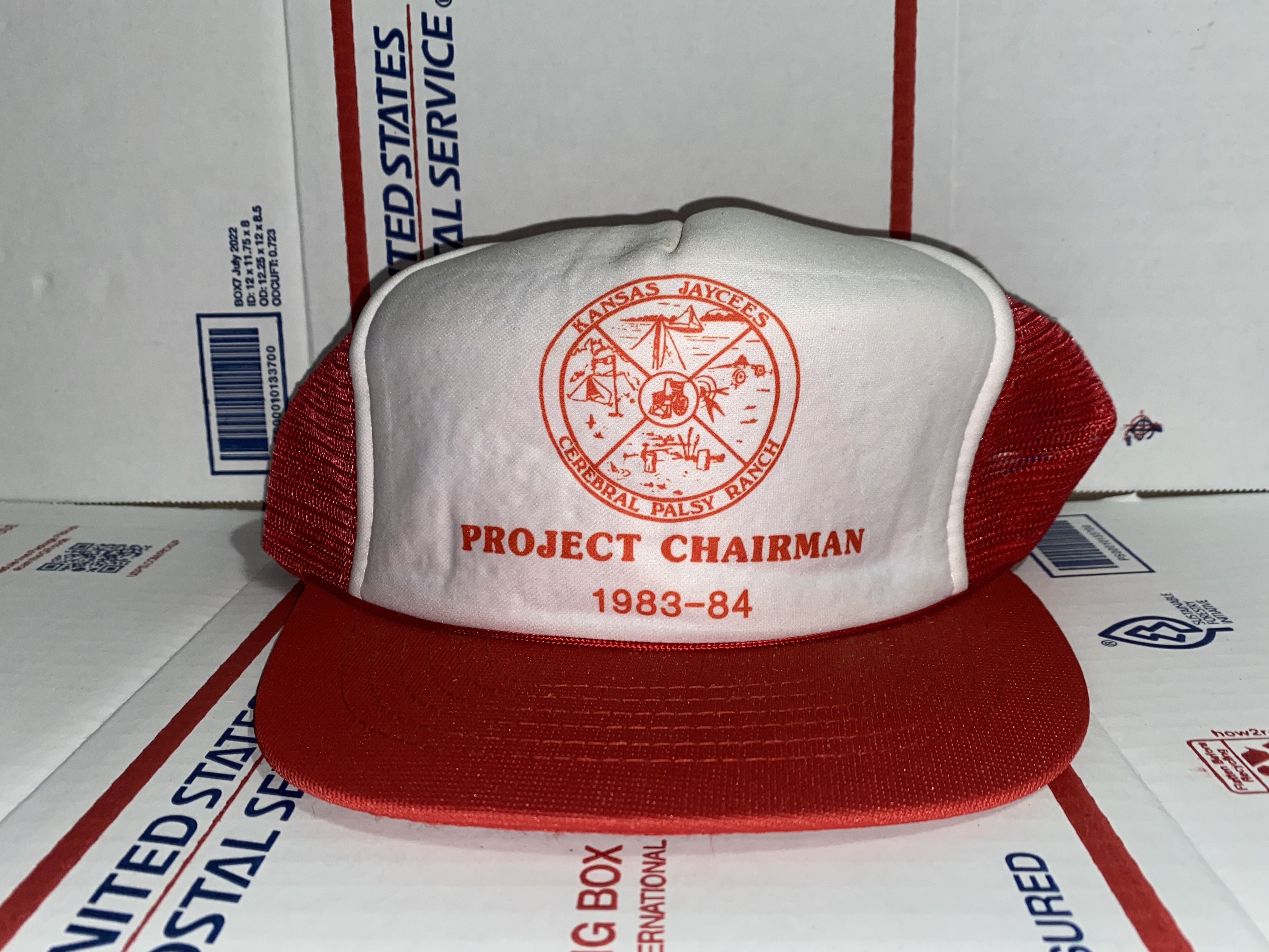 Vintage vtg Kansas Jaycees Cerebral Palsy Ranch trucker hat cap USA Size ONE SIZE - 1 Thumbnail