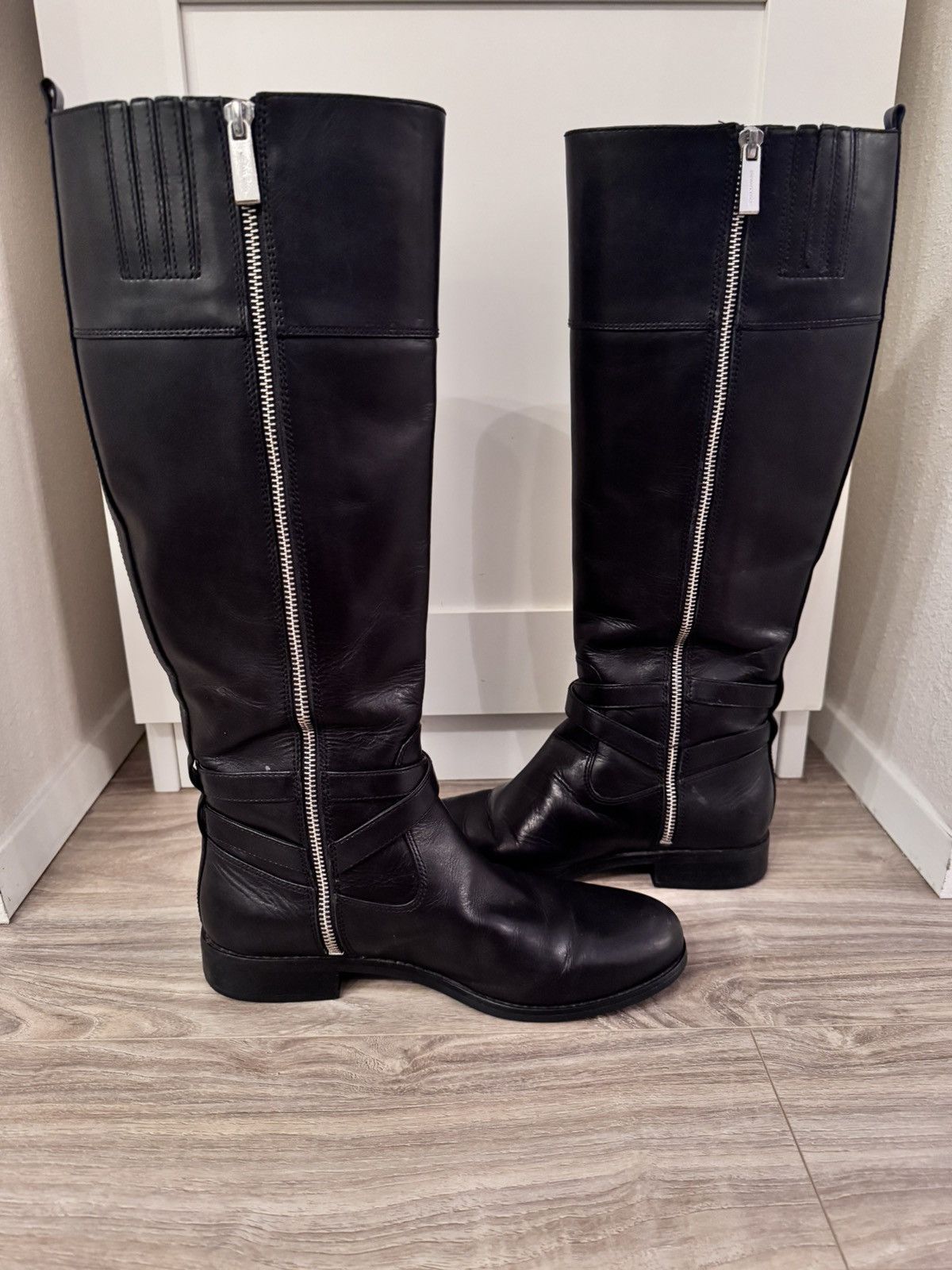 Michael Kors Michael Kors Preston Leather Boots Black Women's Sz 8M Size US 8 / IT 38 - 2 Thumbnail