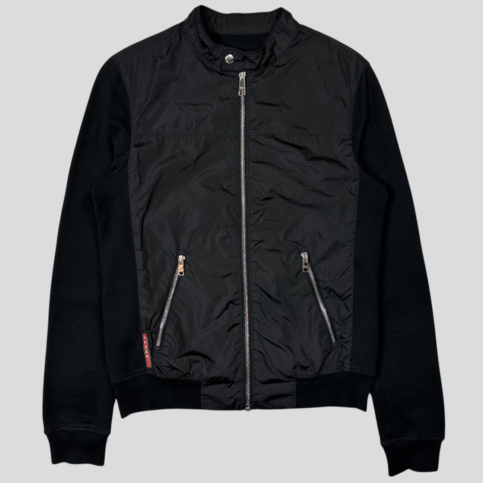 Prada 2000 black nylon biker jacket | Grailed