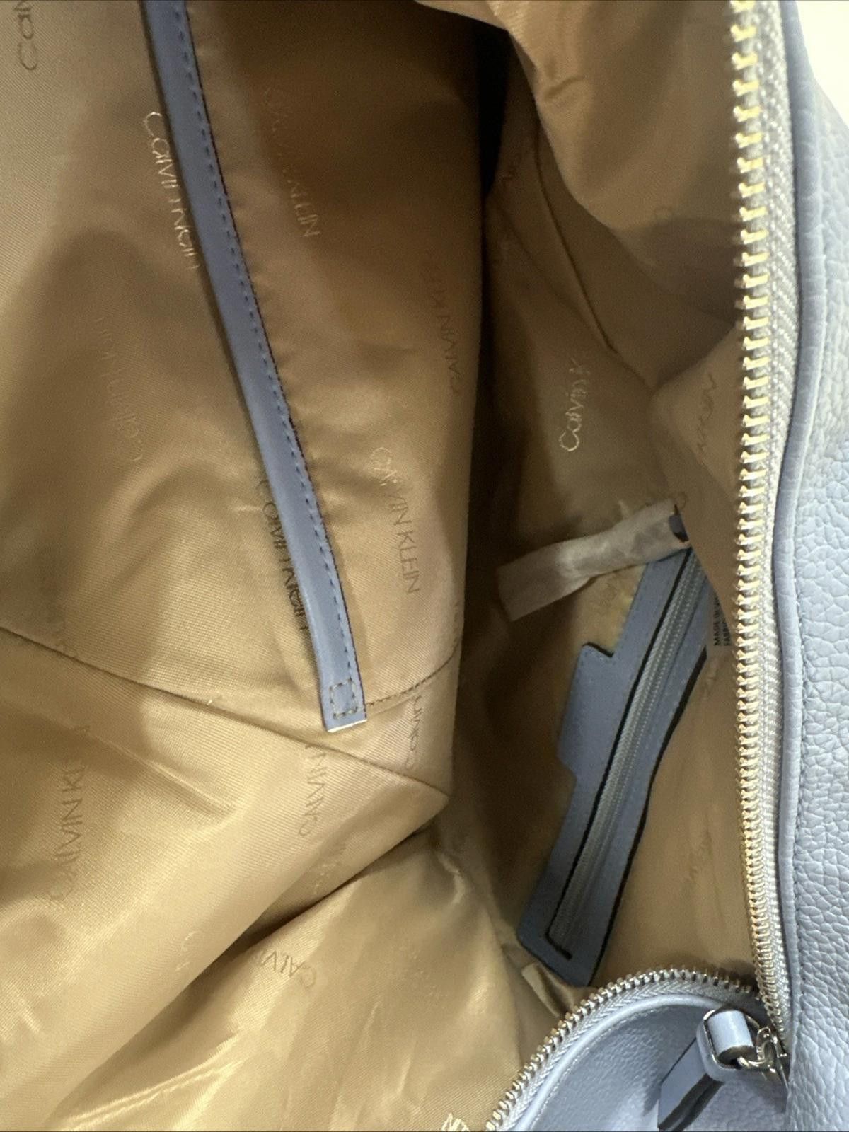 Calvin Klein Calvin Klein Geo Rocky Road Hobo Purse Blue with Side Pocket Size ONE SIZE - 6 Thumbnail