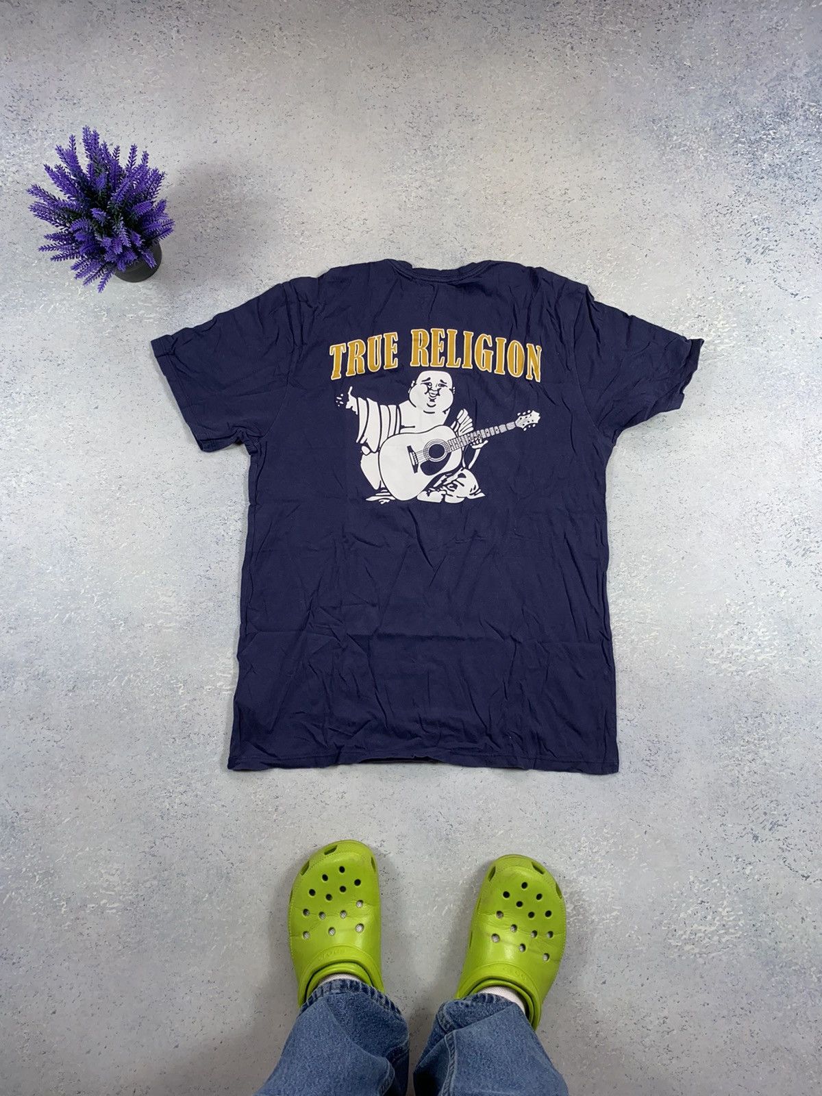 Japanese Brand × True Religion True Religion Men’s Blue T-shirt With Big Centre Logo Size US M / EU 48-50 / 2 - 2 Thumbnail