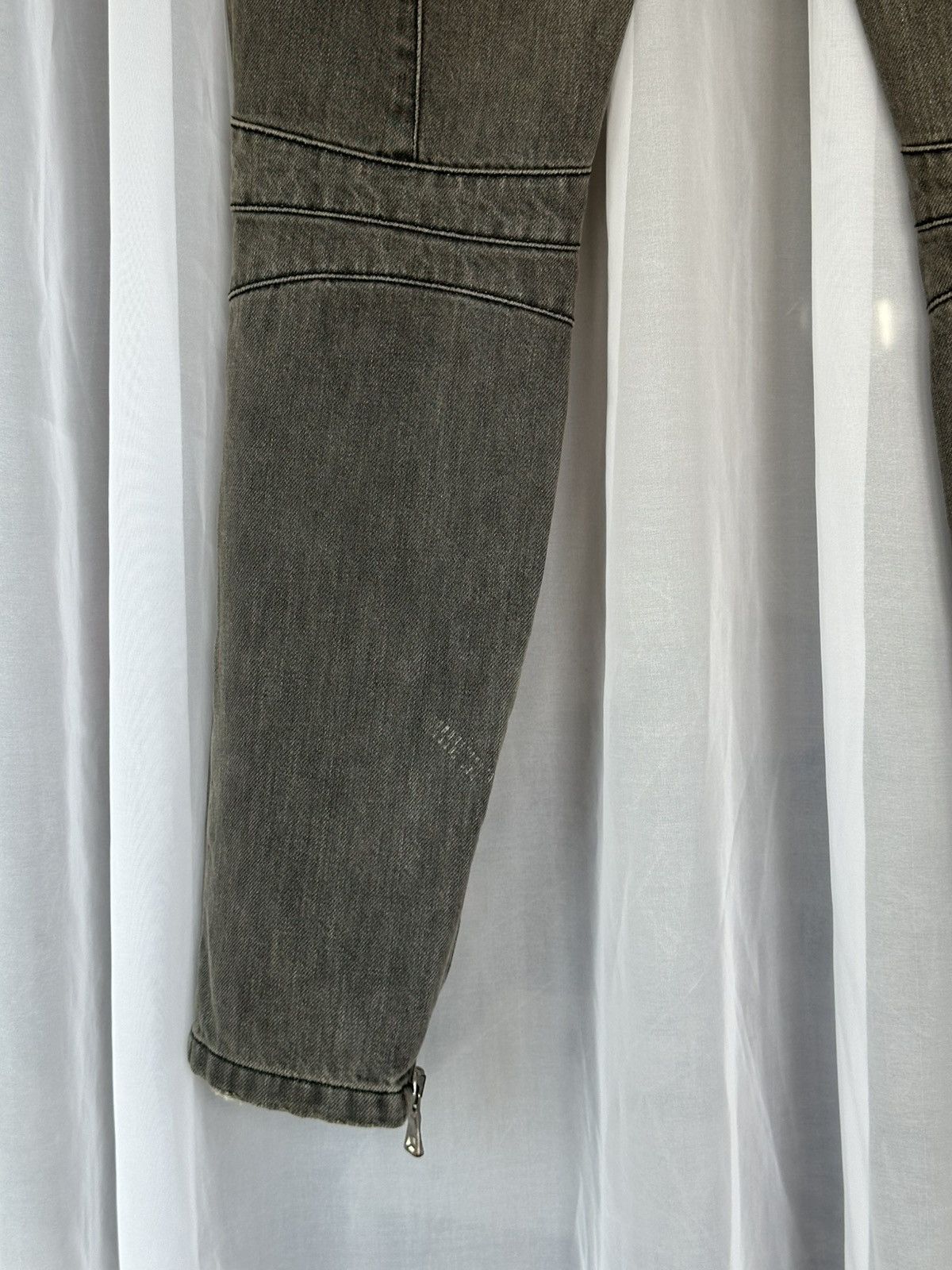 Balmain BALMAIN Decarnin SS 2010 Oil Stained Biker Denim Zip Jeans Size US 28 / EU 44 - 20 Thumbnail