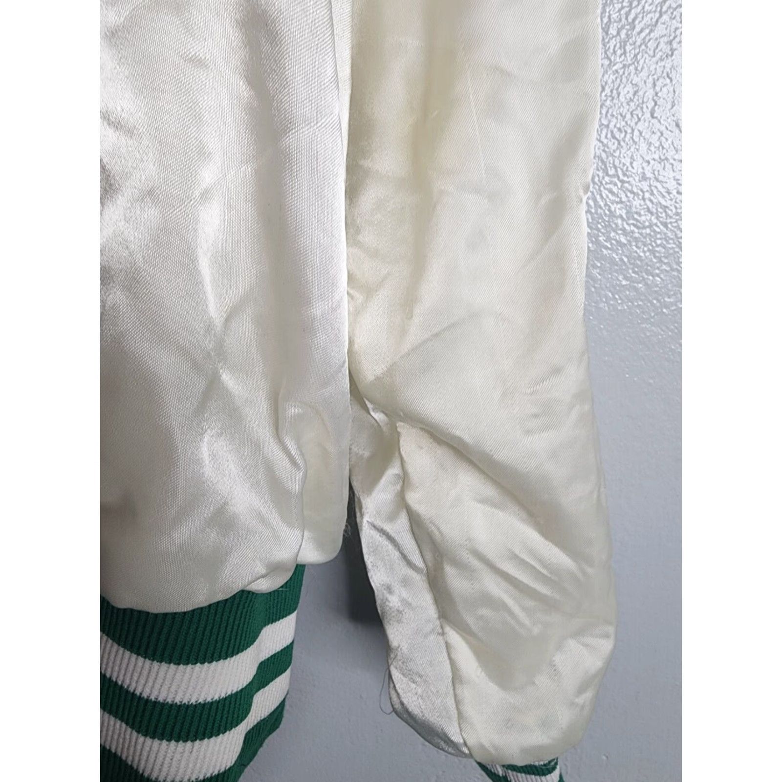 Champion VTG XL Polk County Academic Team Champions Satin Snap Jacket Ivory Men XL Varsity Jacket Football School 90s Distressed Logo N/A? Size US XL / EU 56 / 4 - 5 Thumbnail