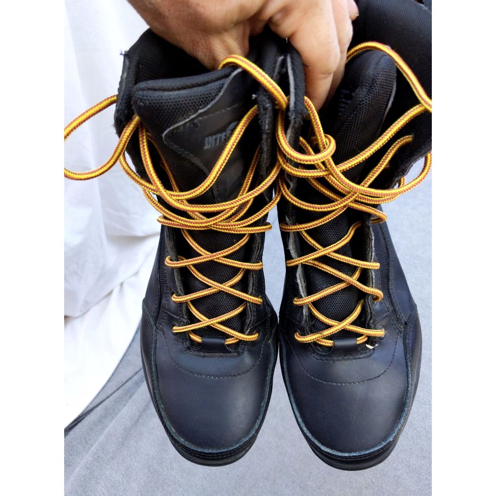 Vintage Interceptor Boots Mens Size 8.5 Black Work Tactical Slip Resistant ASTM F2413-18 Size US 9 / EU 42 - 2 Thumbnail