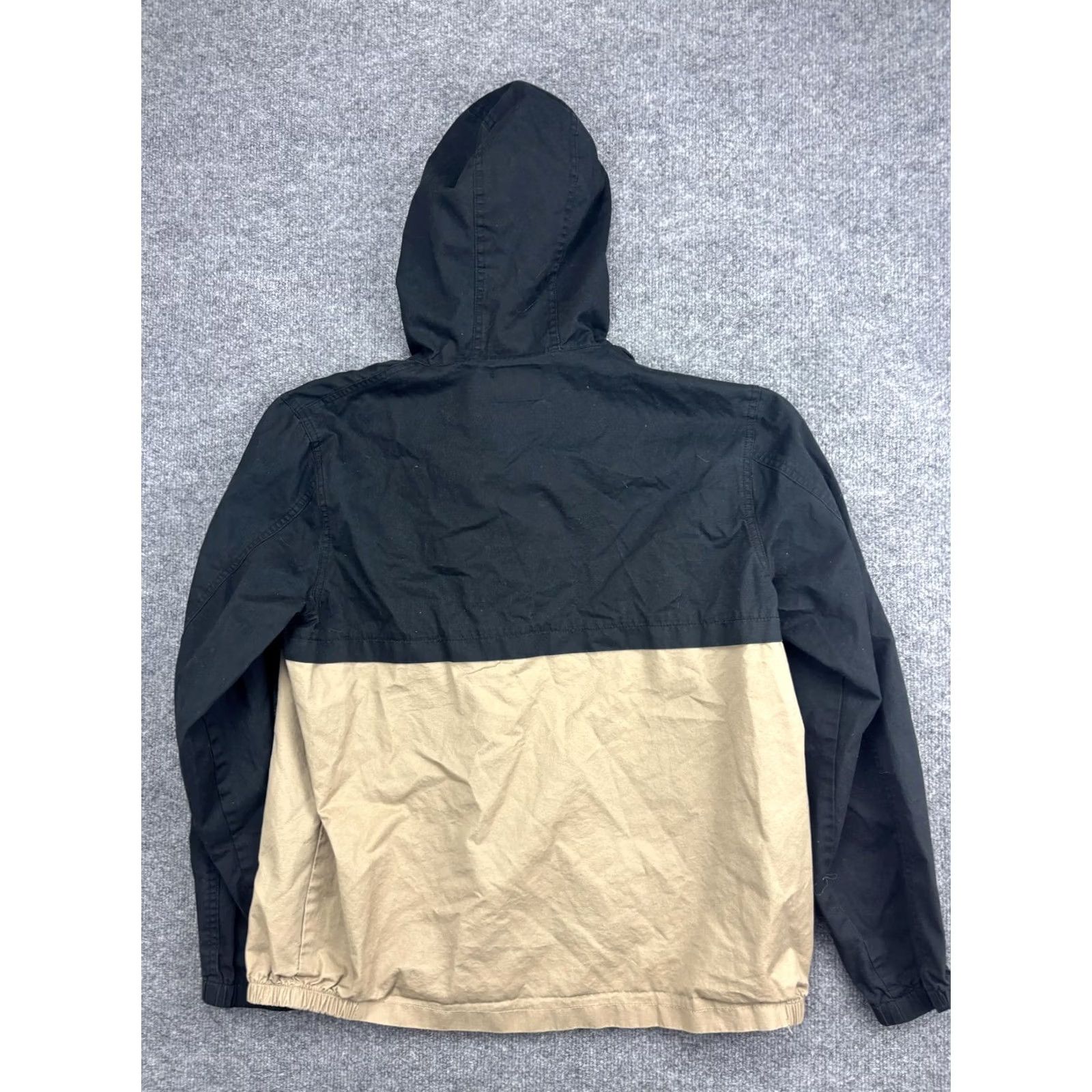 Nomad NOMAD Hooded Jacket Mens Large Black Tan Cotton Windbreaker Zip Pockets Casual Size US L / EU 52-54 / 3 - 7 Thumbnail