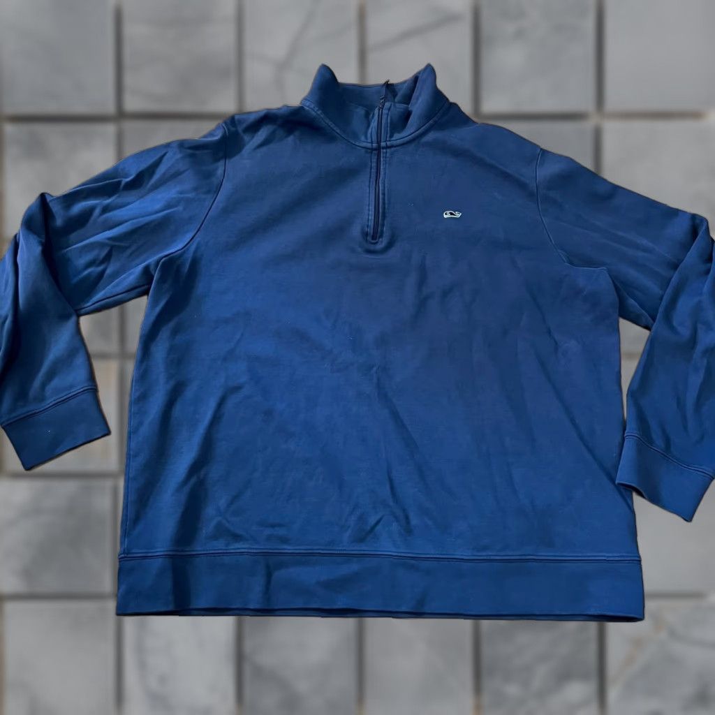 Vineyard Vines Vineyard Vines Shirt Mens Large Quarter Zip Blue Sweatshirt Long Sleeve Whale Mens L Pullover Sweatshirt Size US L / EU 52-54 / 3 - 1 Thumbnail