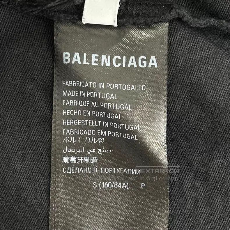 Balenciaga Balenciaga Logo Printed Black T-Shirt Size US S / EU 44-46 / 1 - 4 Thumbnail