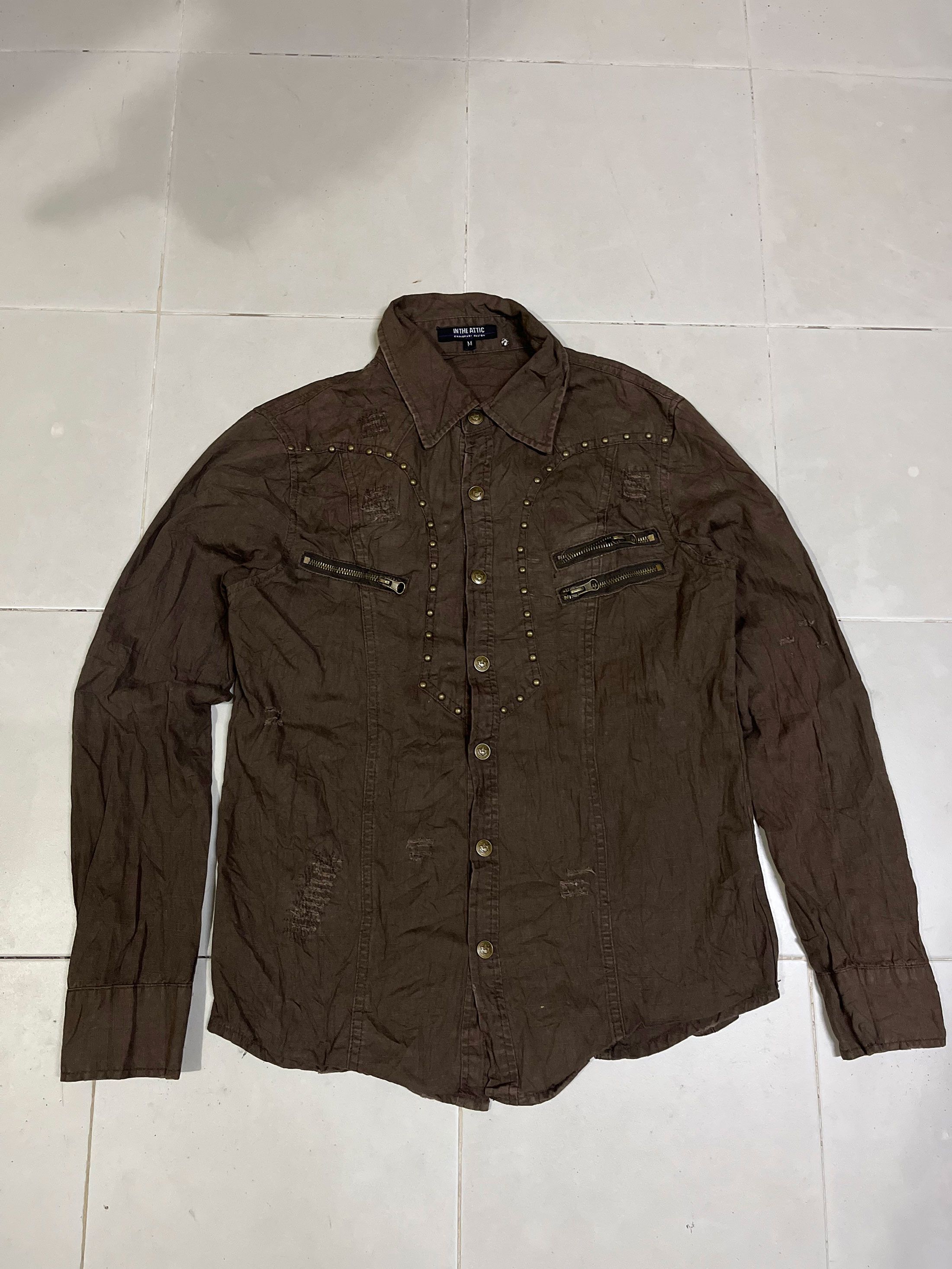 In The Attic × Japanese Brand Distressed Skull Patches Snap Button Zipper Pocket Size US M / EU 48-50 / 2 - 1 Thumbnail