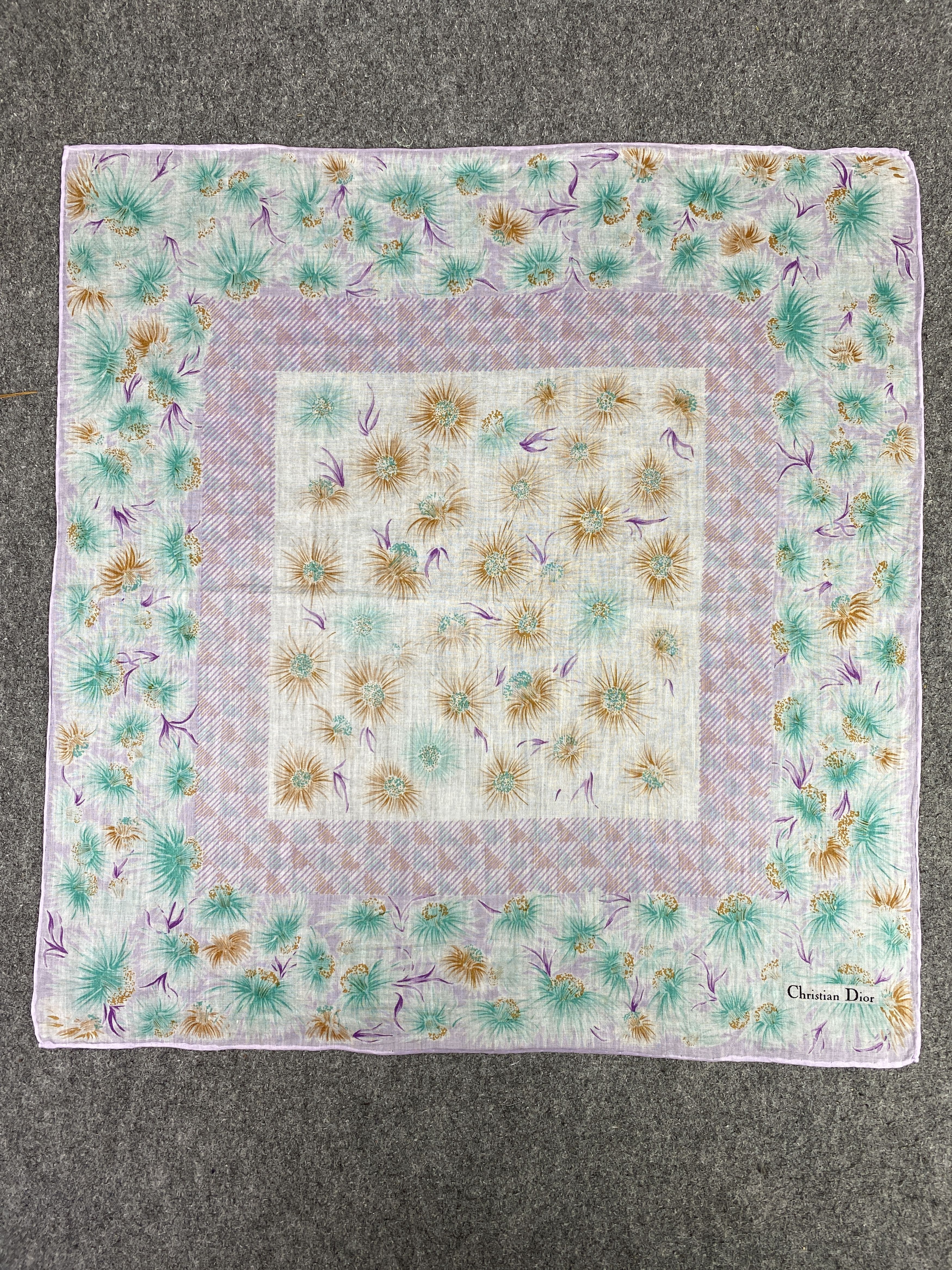 Christian Dior Monsieur Vintage Christian Dior Handkerchief / Neckerchief KT0235 Size ONE SIZE - 4 Thumbnail