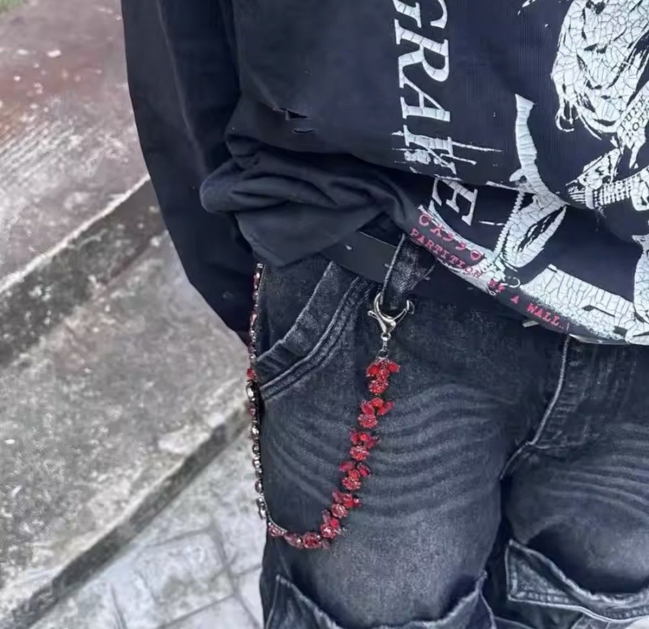 Jewelry Pigeon Blood Gemstones Pants Chain Size ONE SIZE - 4 Thumbnail
