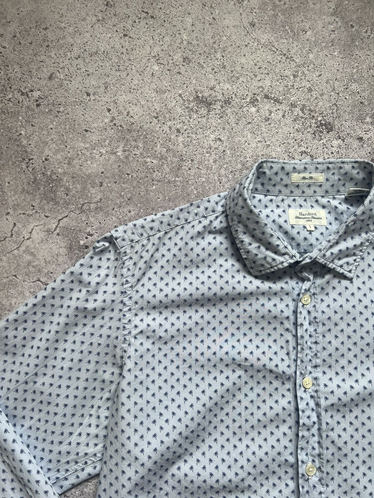 Hartford Hartford Shirt Slim Fit Button Up Blue Men's Size US L / EU 52-54 / 3 - 4 Thumbnail