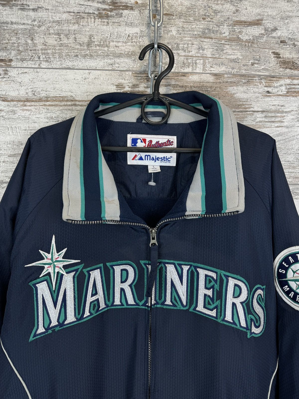 Mens Vintage Majestic Seattle Mariners bombers MLB USA rare