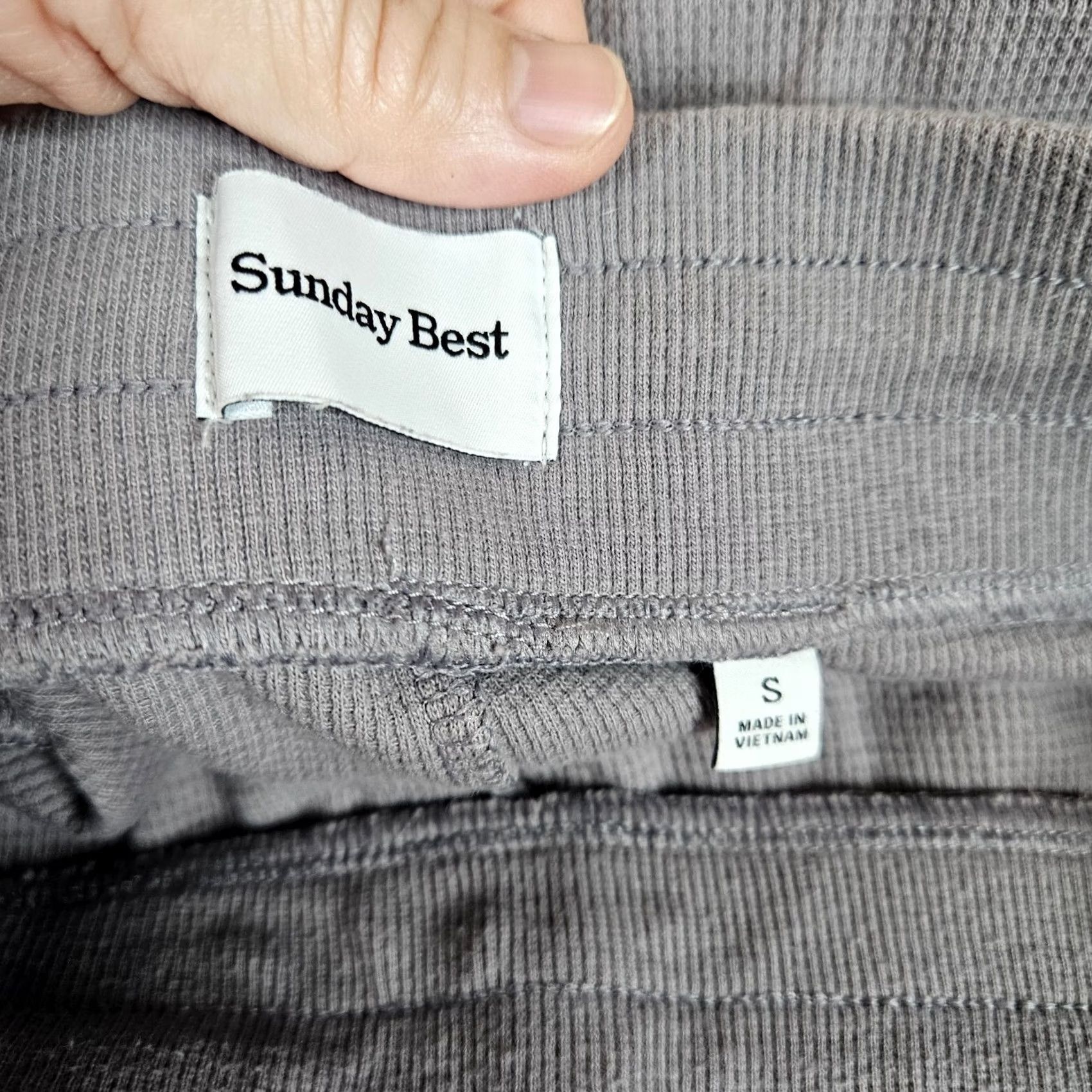 Vintage Sunday Best Women's Gray Waffle Flared Pant Size S Size 28" / US 6 / IT 42 - 3 Thumbnail
