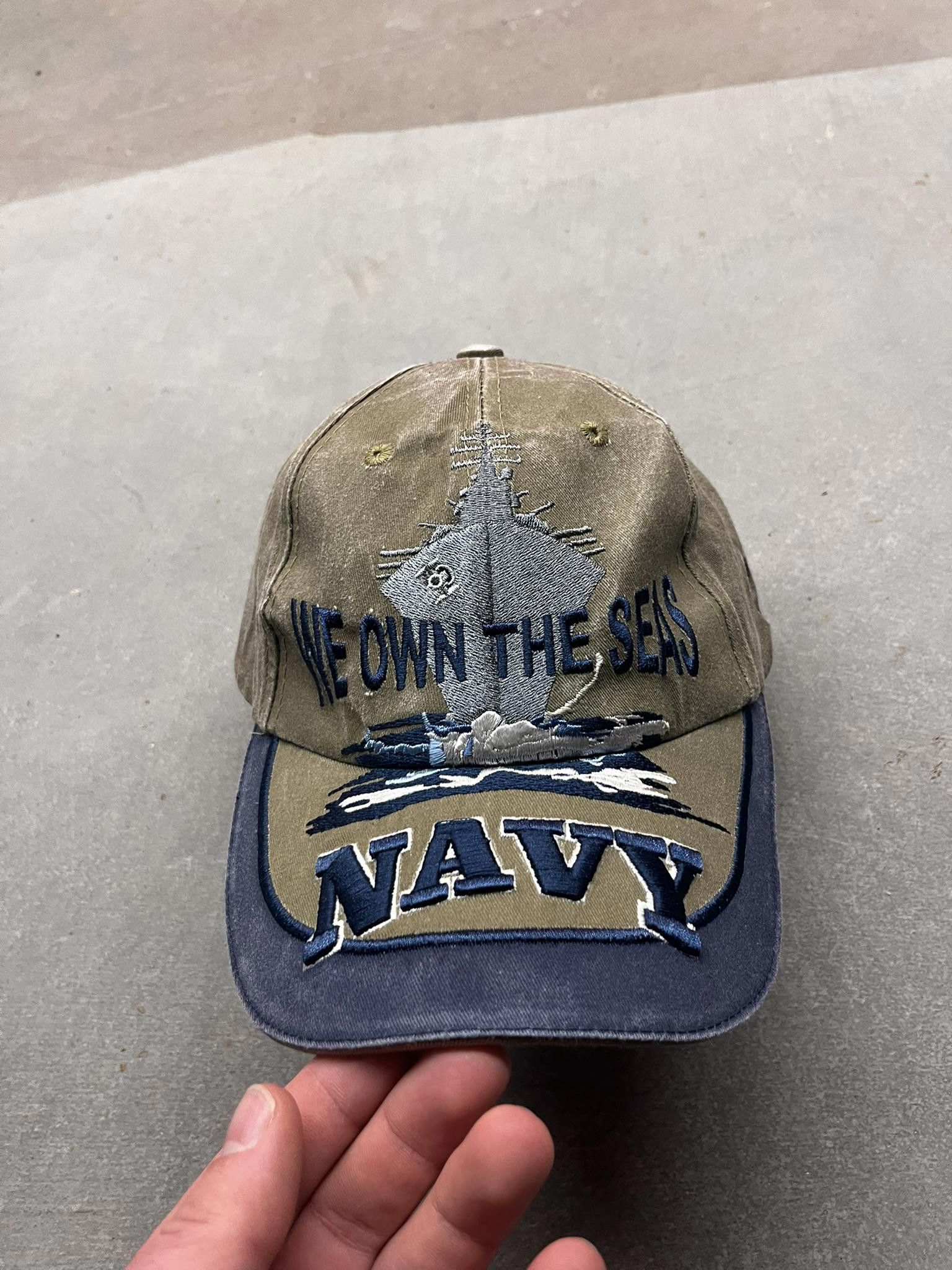 Designer Navy "We Own the Seas" Cool Hat Size ONE SIZE - 1 Thumbnail