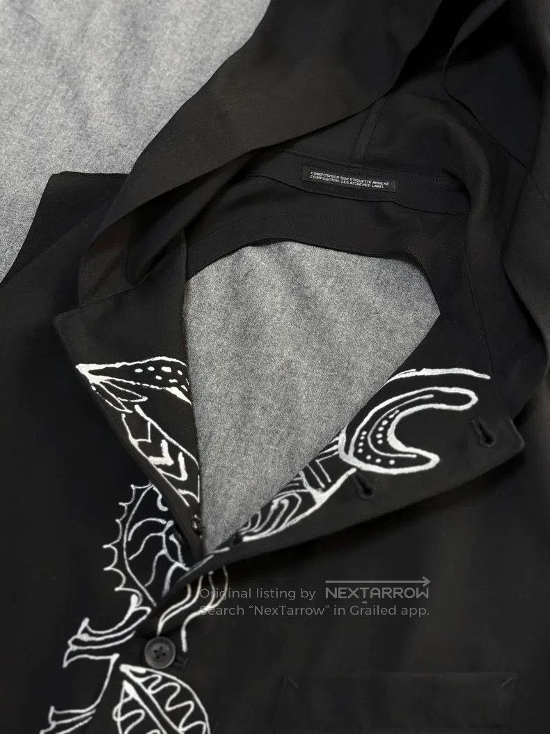 Yohji Yamamoto Yohji Yamamoto 21ss Main Line Show Graffiti Hooded Vest Size US L / EU 52-54 / 3 - 6 Thumbnail