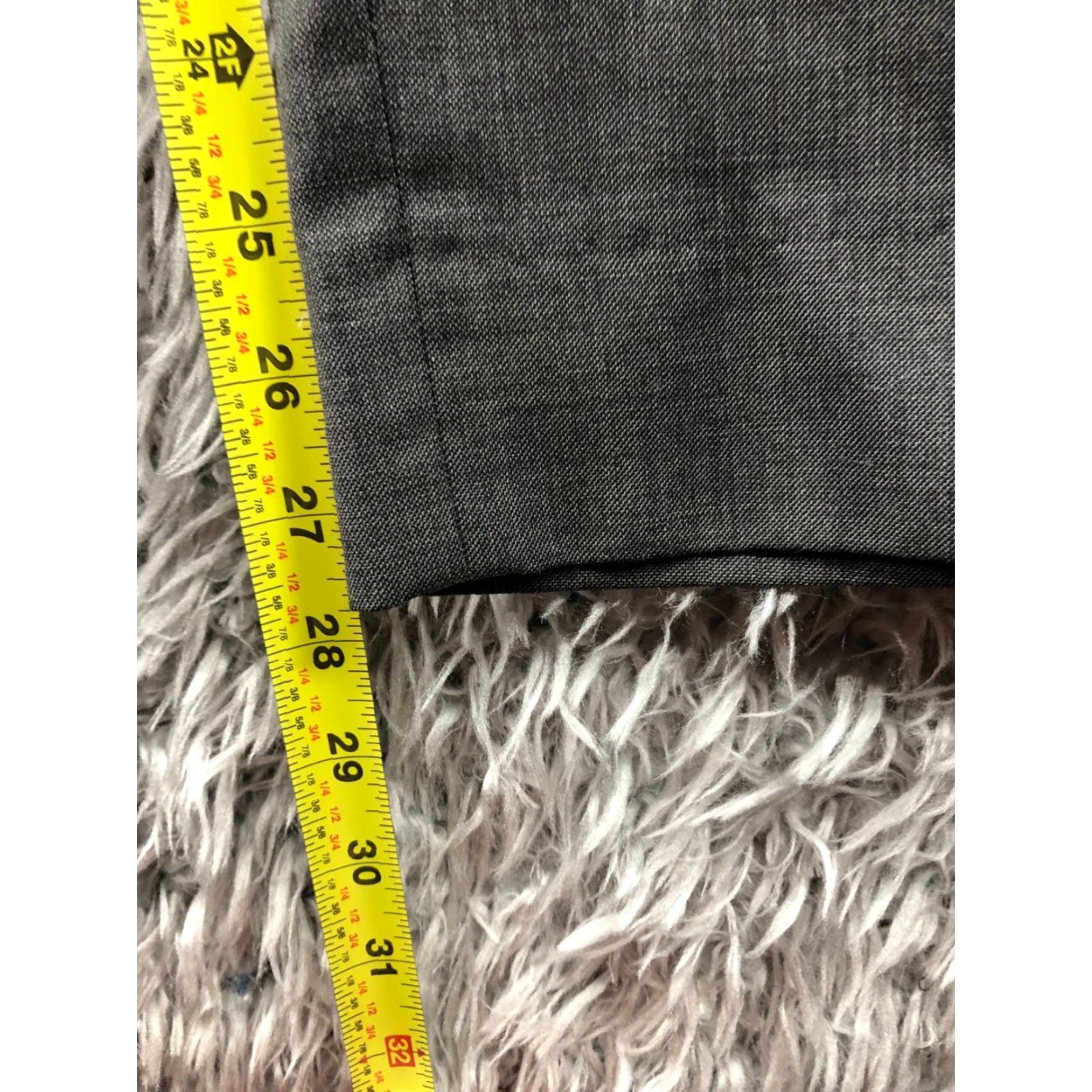 Ralph Lauren Lauren Ralph Lauren 100% Wool Gray Dress Pants Men 36 Flat Front Hook Eye Solid Logo Straight Classic Size US 36 / EU 52 - 3 Thumbnail