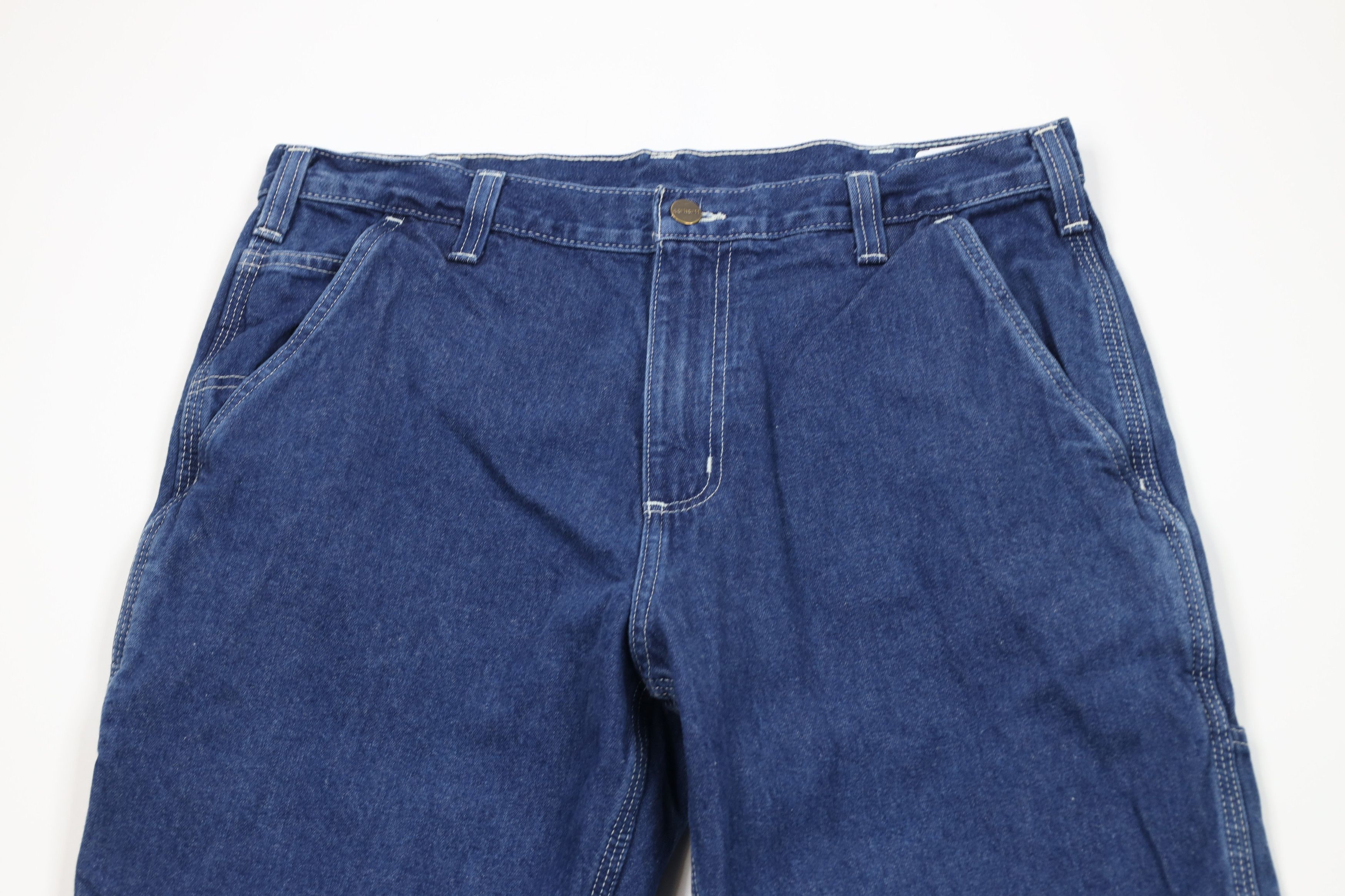 Carhartt Vintage Carhartt Spell Wide Leg Dungaree Denim Jeans Blue Size US 34 / EU 50 - 2 Thumbnail