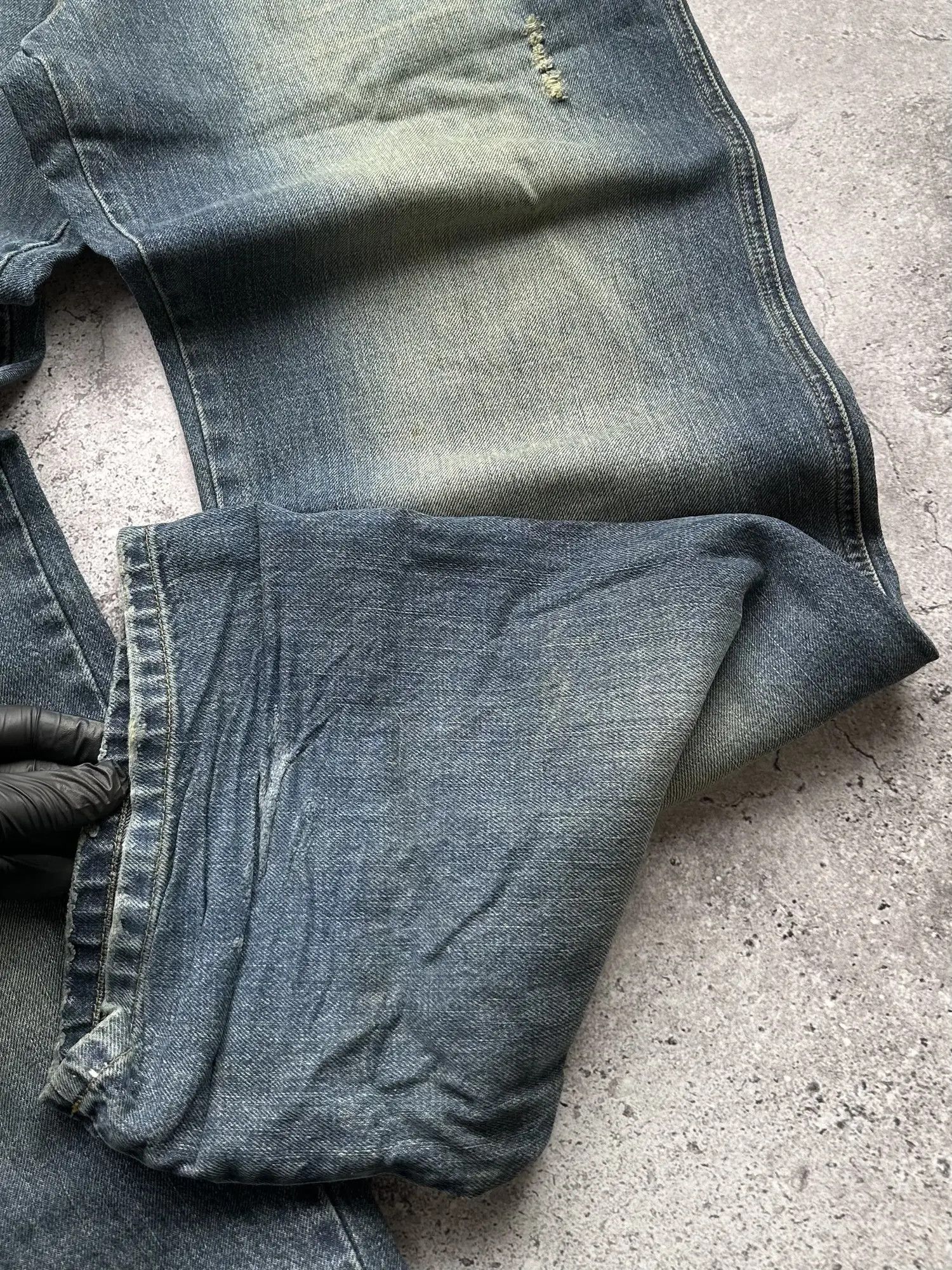 Japanese Brand Vintage Wide Faded Overalls C416(V609) Size US 32 / EU 48 - 6 Thumbnail