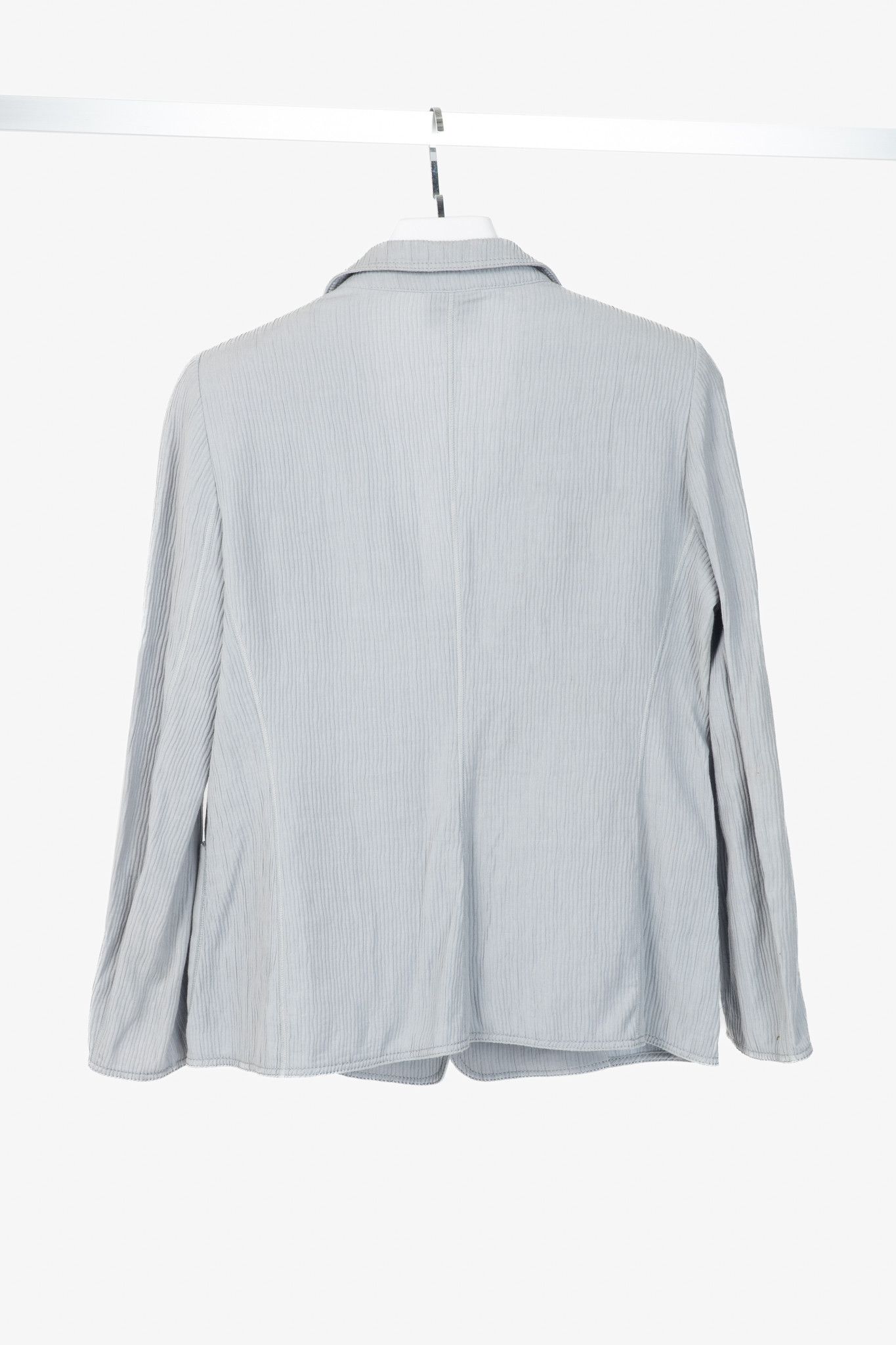Armani Collezioni Armani Collezioni Cotton & Linen-Blend Textured Blazer Size M / US 6-8 / IT 42-44 - 2 Thumbnail