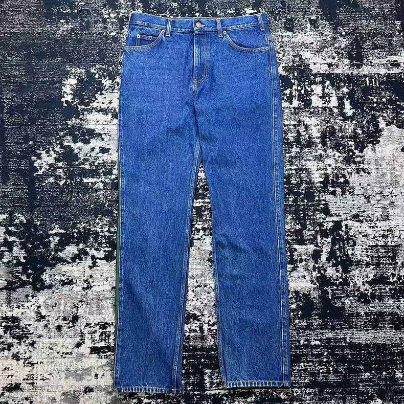 Gucci Gucci Striped Loose Fit Denim Pants-dmc Size US 34 / EU 50 - 1 Thumbnail