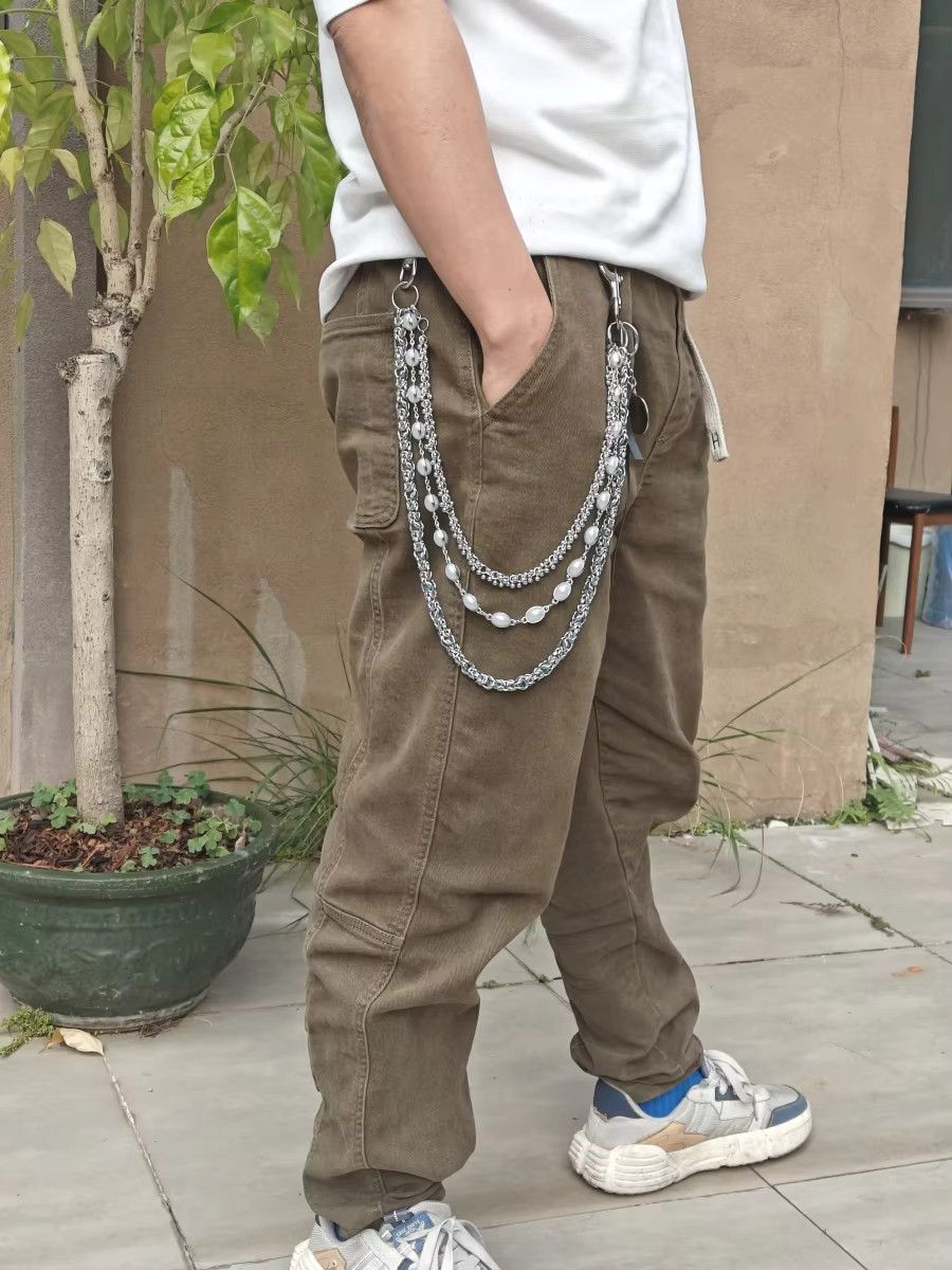 Jewelry Retro Marble Accessories Hip Rock y2k Pants Chain Size ONE SIZE - 3 Thumbnail