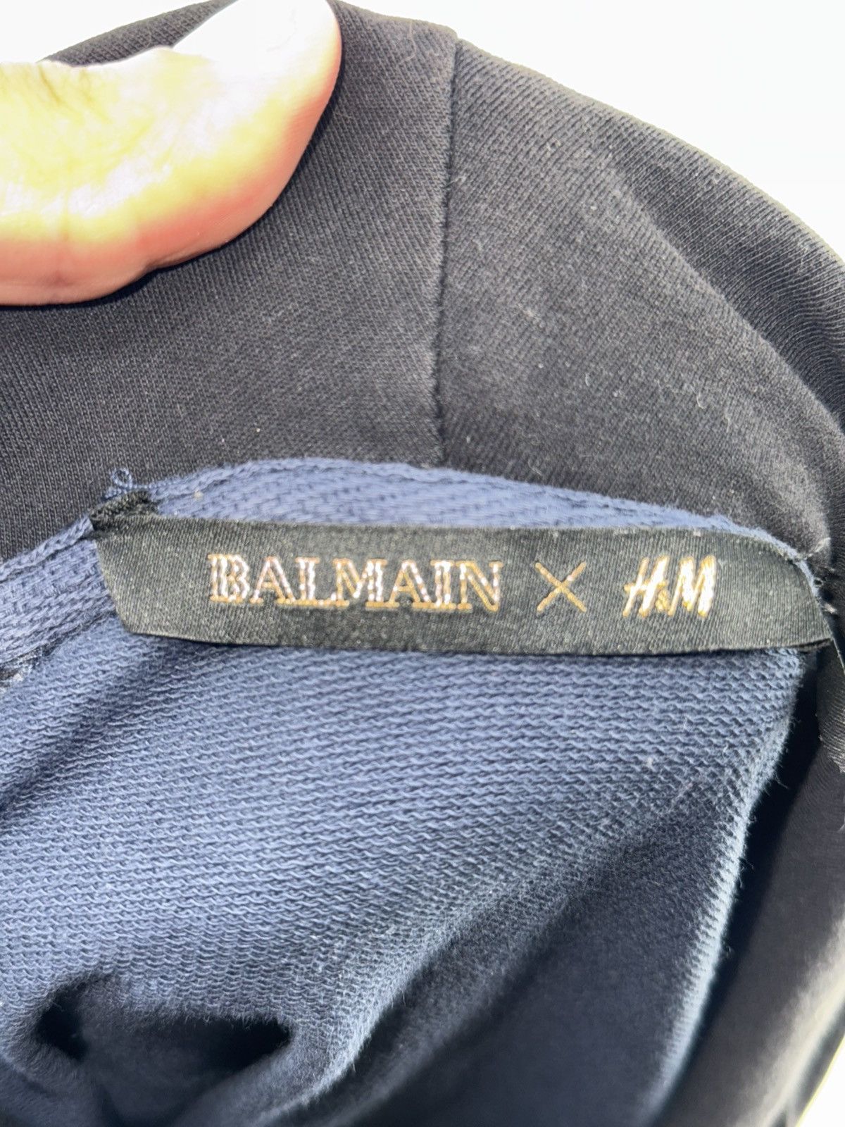 Balmain Balmain x HM Hoodie Navy & Black Pullover Men’s Size M Size US M / EU 48-50 / 2 - 11 Thumbnail