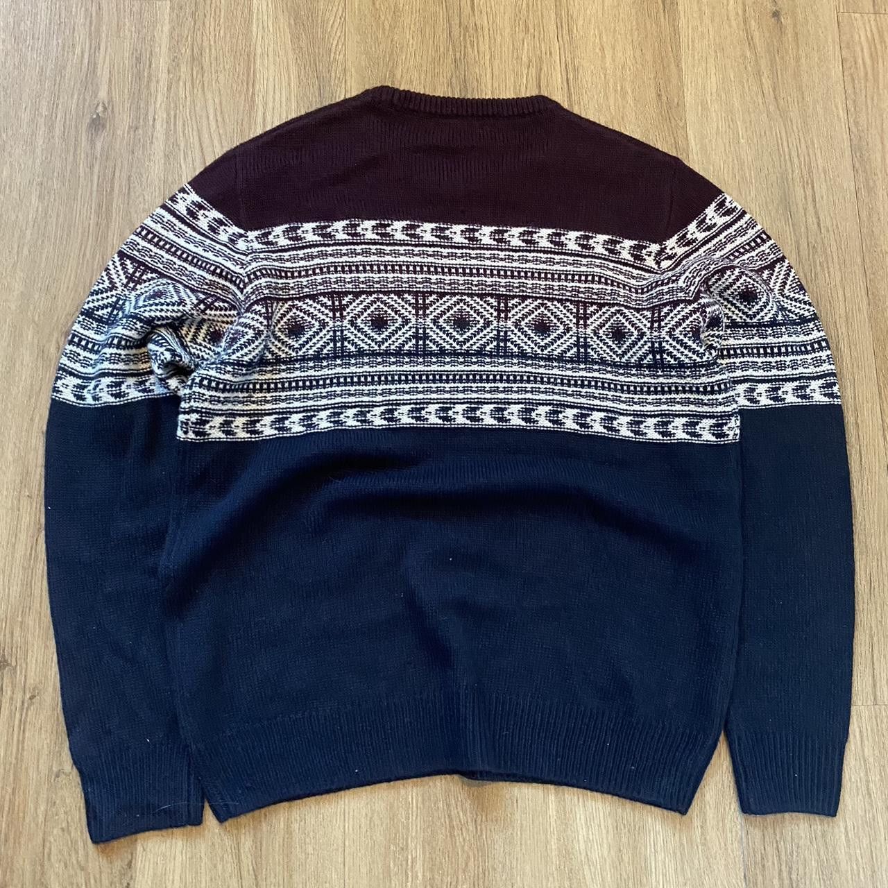 Other Navy & white Burgundy vintage knit sweater knit Size US M / EU 48-50 / 2 - 2 Thumbnail