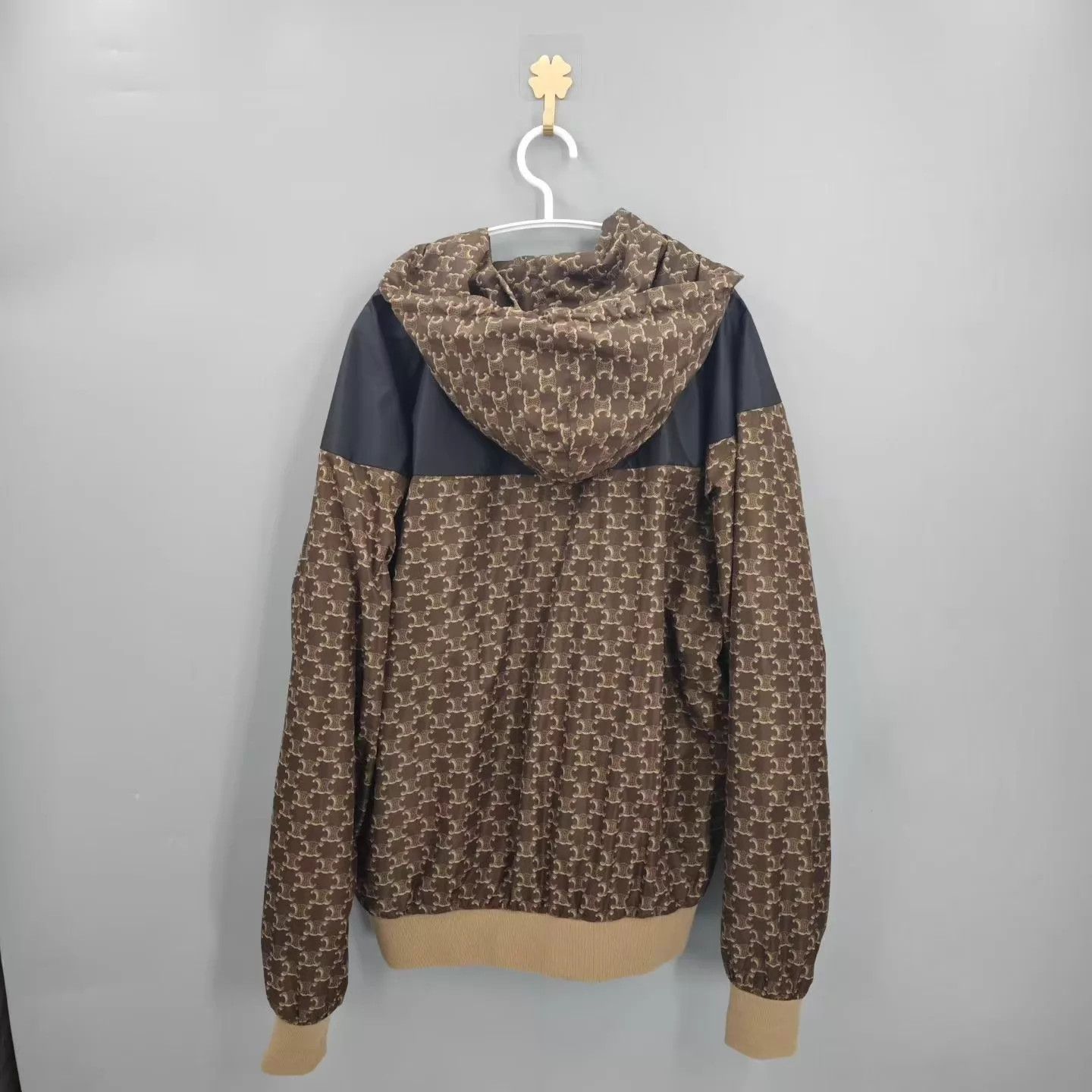 Celine Celine Triomphe Monogram Hooded Zip Jacket Sz48 Size US M / EU 48-50 / 2 - 2 Thumbnail