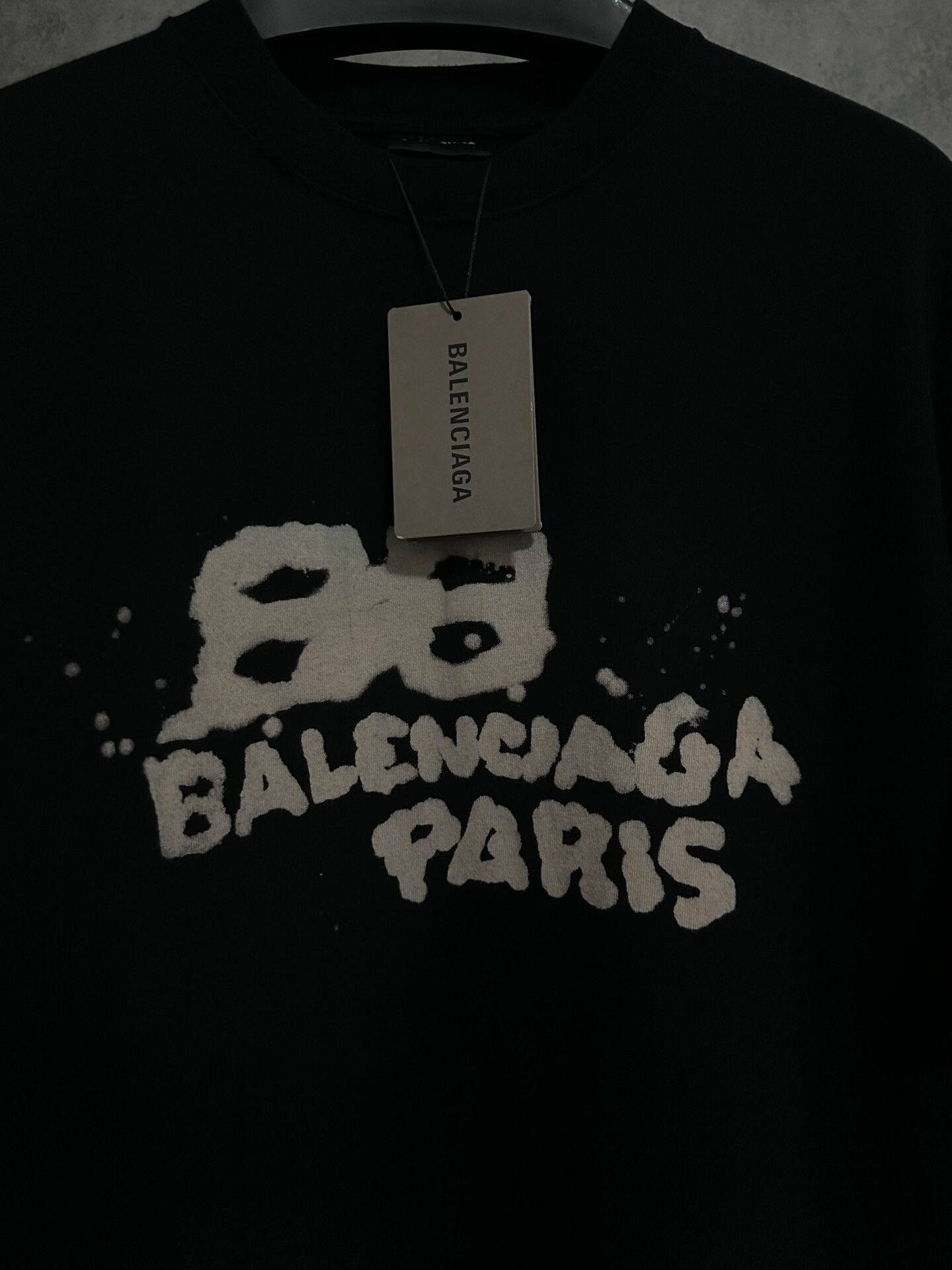 Balenciaga Balenciaga Men's Black Splatter Print T-shirt Size US S / EU 44-46 / 1 - 2 Thumbnail