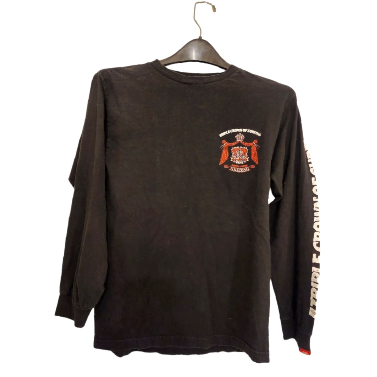 Vans Vans Mens S LS T Shirt Triple Crown of Surfing 2014 Hawaii Double Sided Distress Size US S / EU 44-46 / 1 - 2 Thumbnail