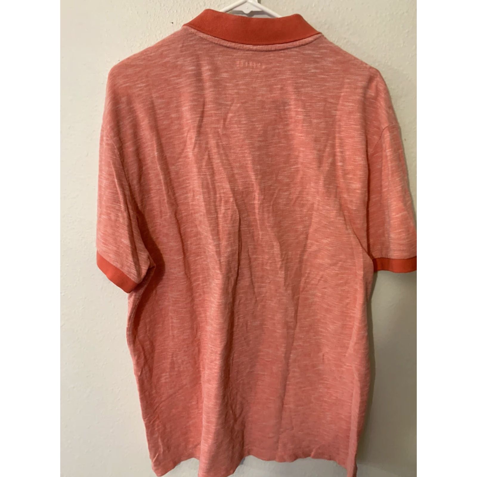 Express Express Pique Polo Mens XL Salmon Cotton Short Sleeve Classic Fit Golf Driving Size US XL / EU 56 / 4 - 4 Thumbnail