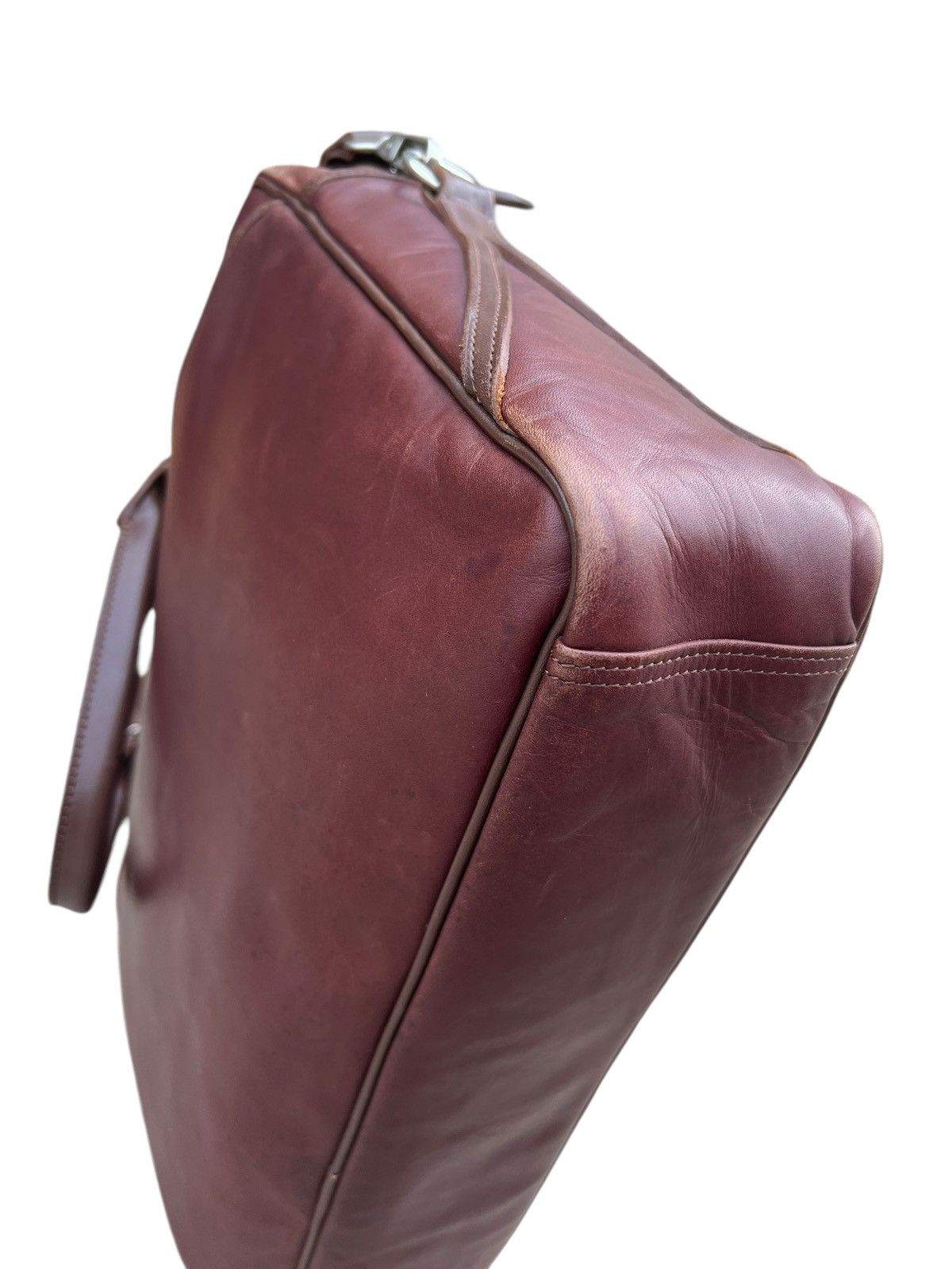 Japanese Brand × Leather Somes Saddle Japan Distressed Patina Leather 2 Way Bag Size ONE SIZE - 14 Thumbnail