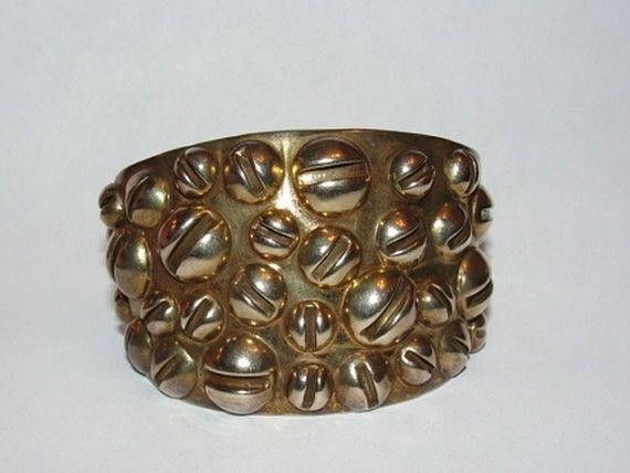 Designer 18kt Gold Vermeil Sterling Phillips Head Cuff Bracelet Size ONE SIZE - 1 Thumbnail