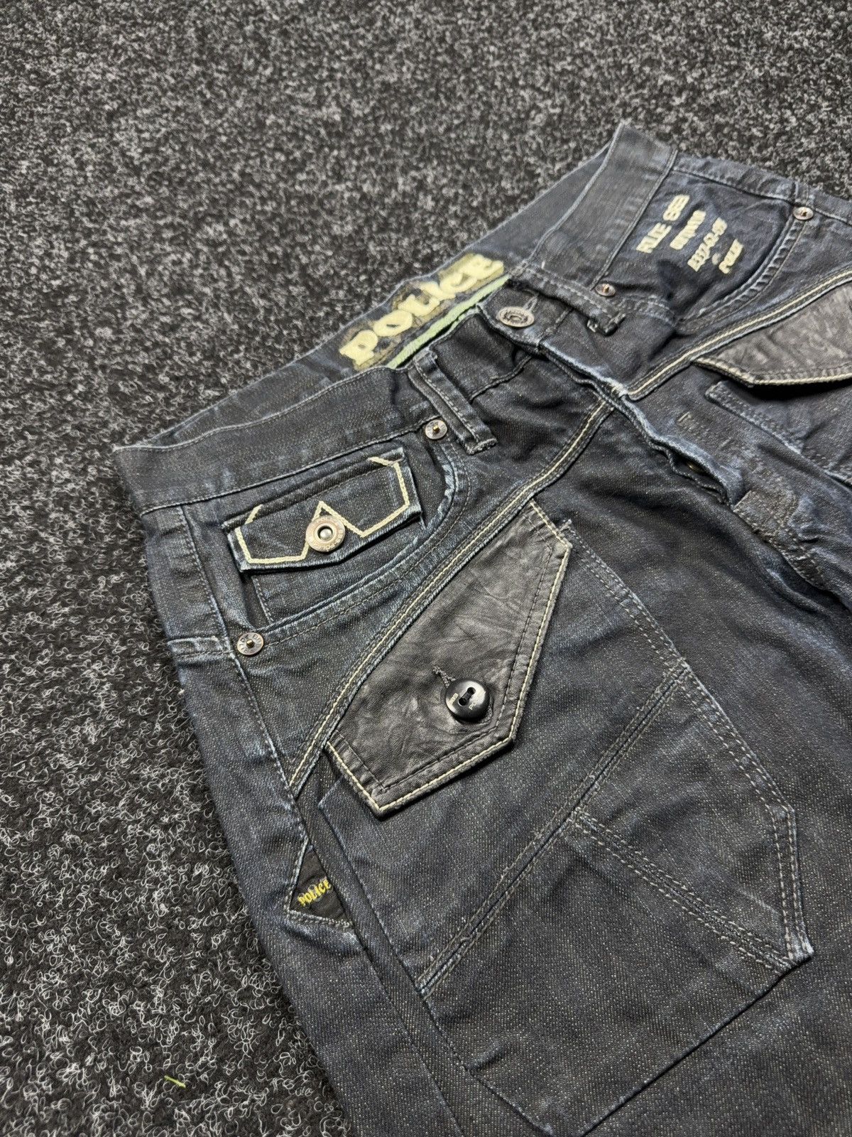 Japanese Brand Y2K Japanese Police G-Star style 00s Retro Dark Denim Jeans Size US 32 / EU 48 - 6 Thumbnail