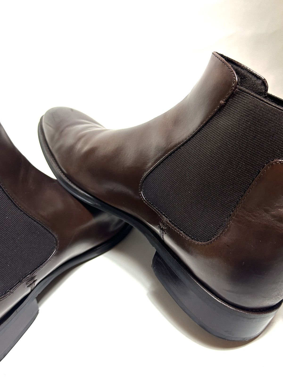 Kenneth Cole Kenneth Cole New York Mens Tully Leather Chelsea Boots Brown Size US 11.5 / EU 44-45 - 6 Thumbnail