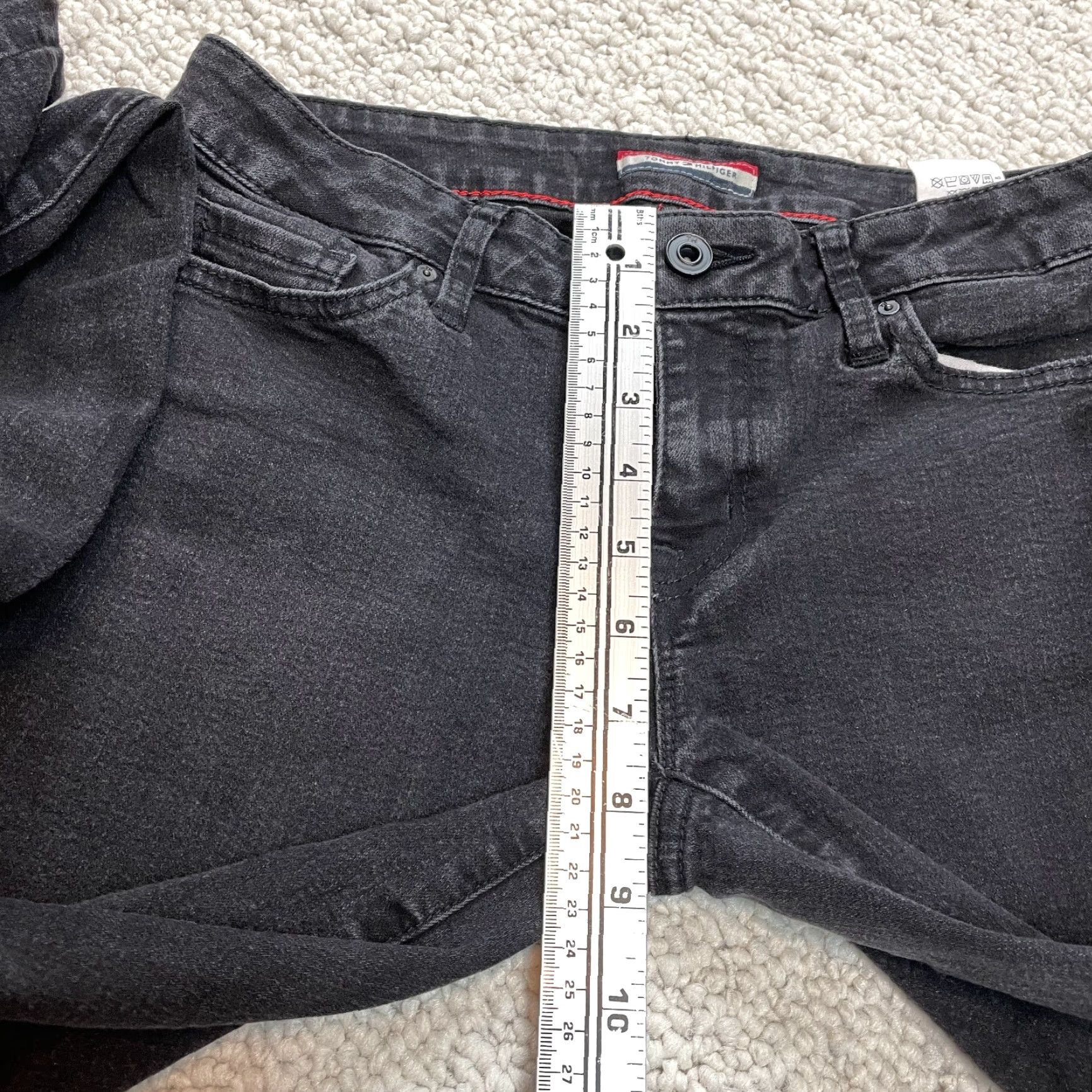 Tommy Hilfiger Tommy Hilfiger Jeans Womens 4 Black Denim Dark Wash Straight 29x29 5-Pocket Design Womens Size 27" / US 4 / IT 40 - 4 Thumbnail