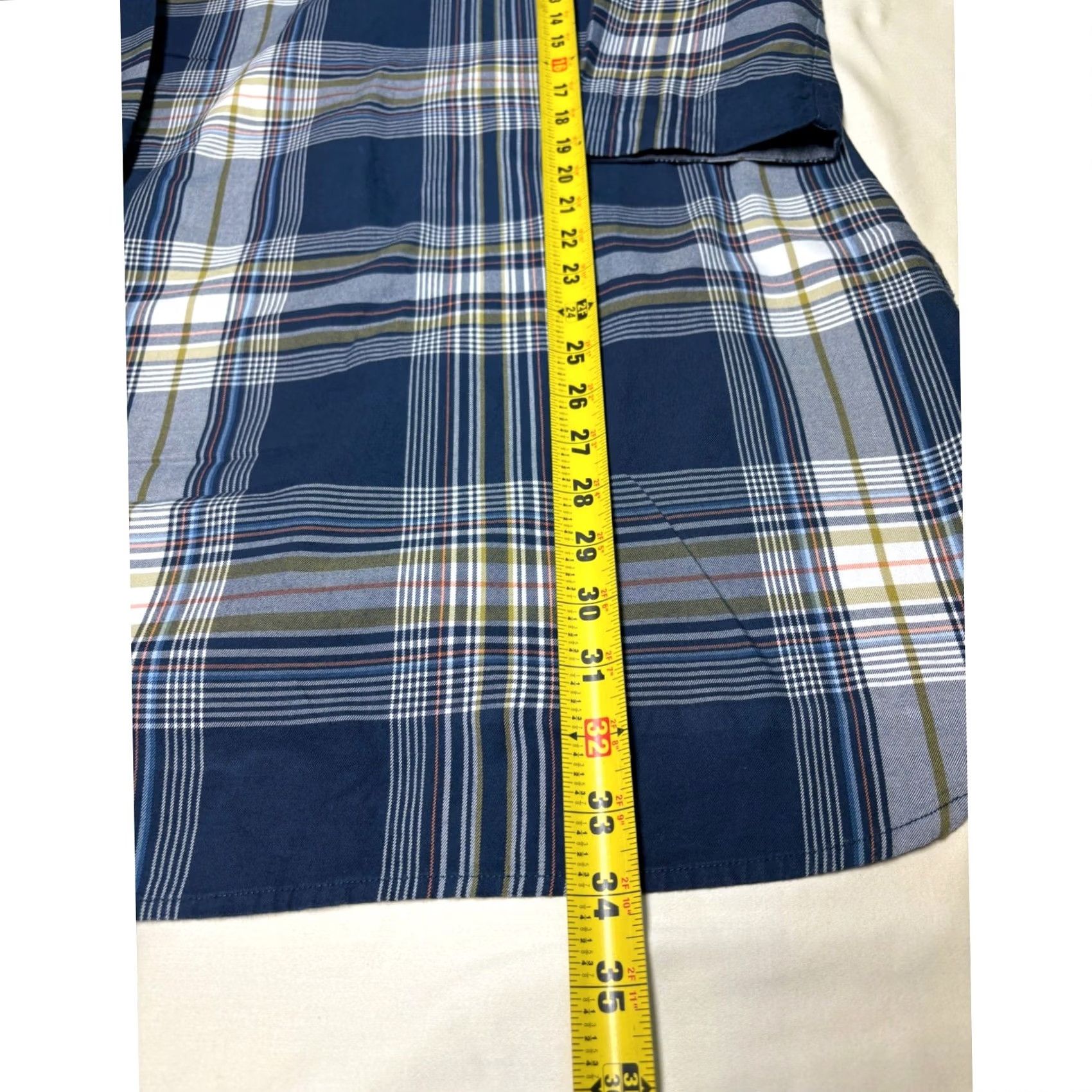 Pendleton Pendleton Tunic Blouse 3/4 Sleeve Plaid Blue White Olive Green Large Women’s Top Shirt Size L / US 10 / IT 46 - 5 Thumbnail
