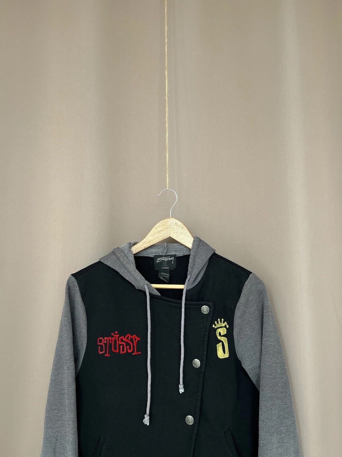 Stussy Stussy Snap Jacket Womens Size L Crown Logo Bomber Vintage Size L / US 10 / IT 46 - 2 Thumbnail